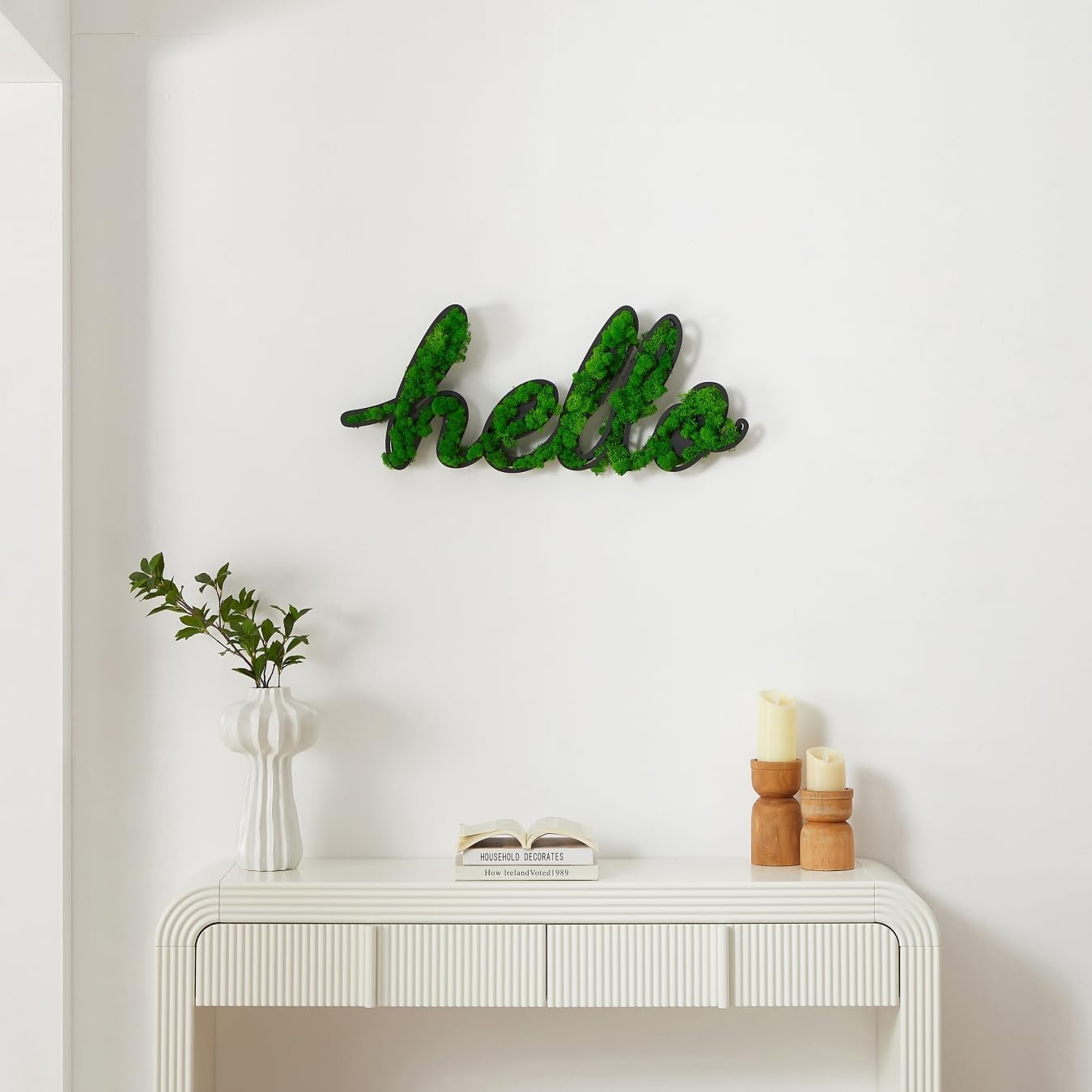 ETICIAN Moss Letter Signs Wall Art Decor