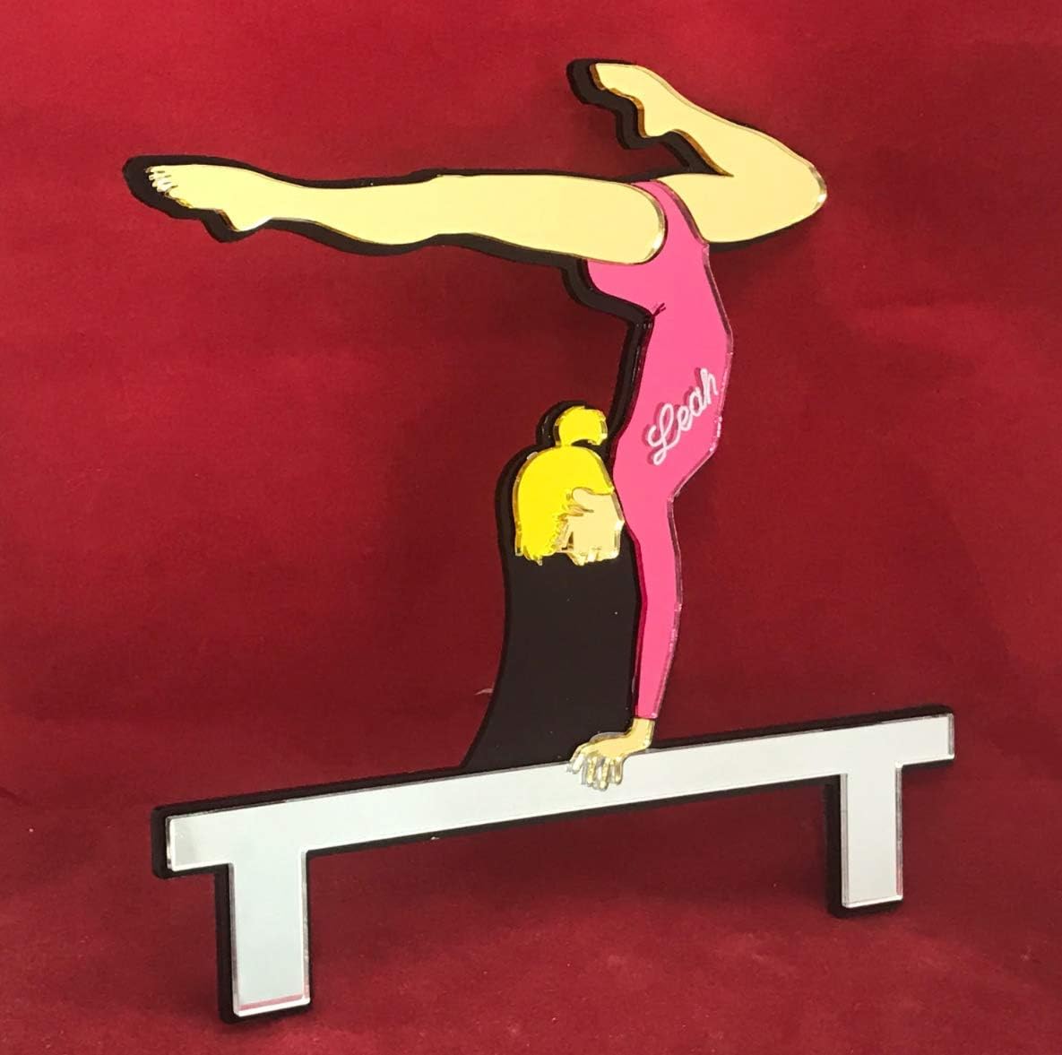 Personalized Gymnast on Beam Wall Decor with Name