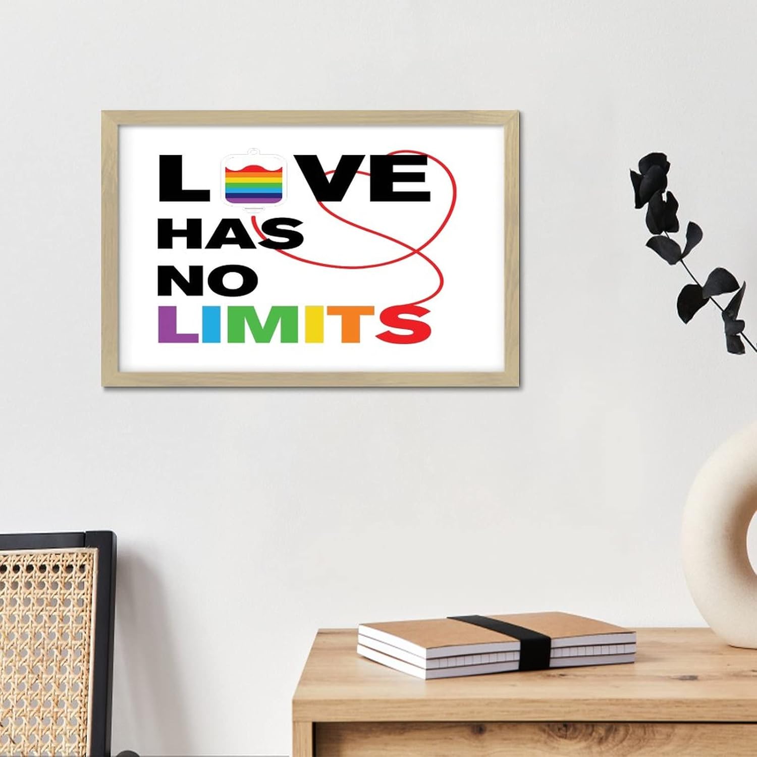 Love Has No Limits Wooden Wall Decor Sign 8x12in