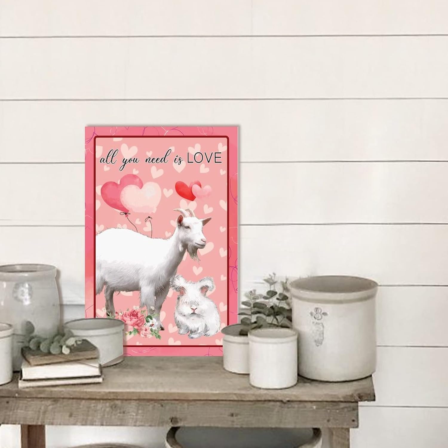 Wodevor Valentines Day Wooden Wall Sign 8x12in All You Need is Love