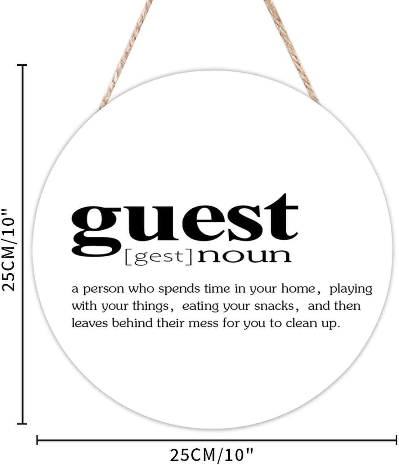 Ditooms 10x10in Wooden Hanging Sign Wall Decor