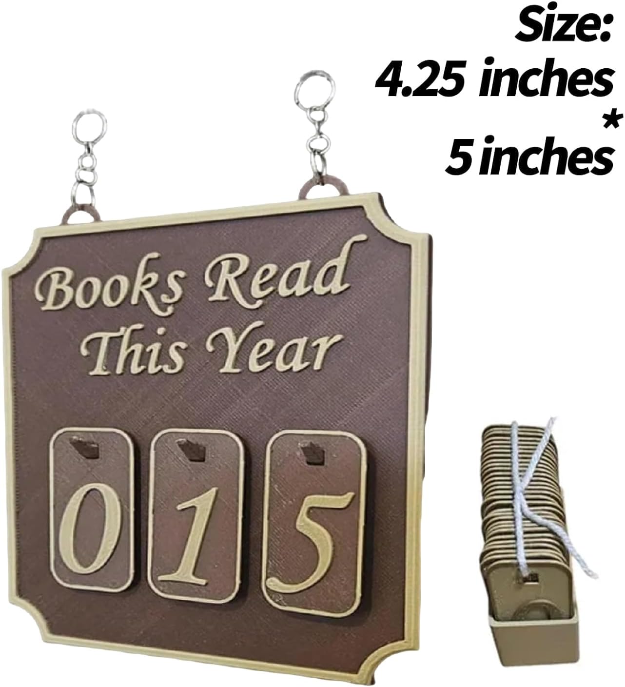 Personalized Hanging Bookshelf Decor Sign for Book Lovers