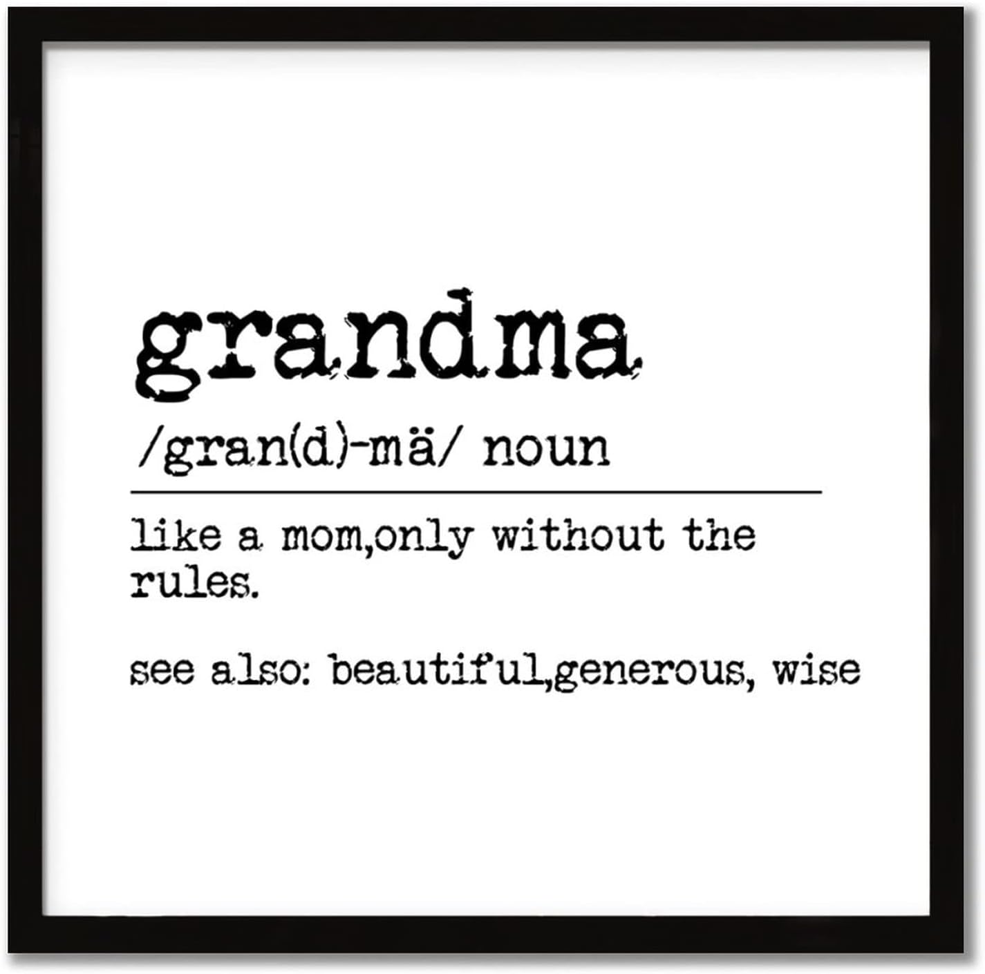 Grandma Definition Wood Framed Sign Home Decor