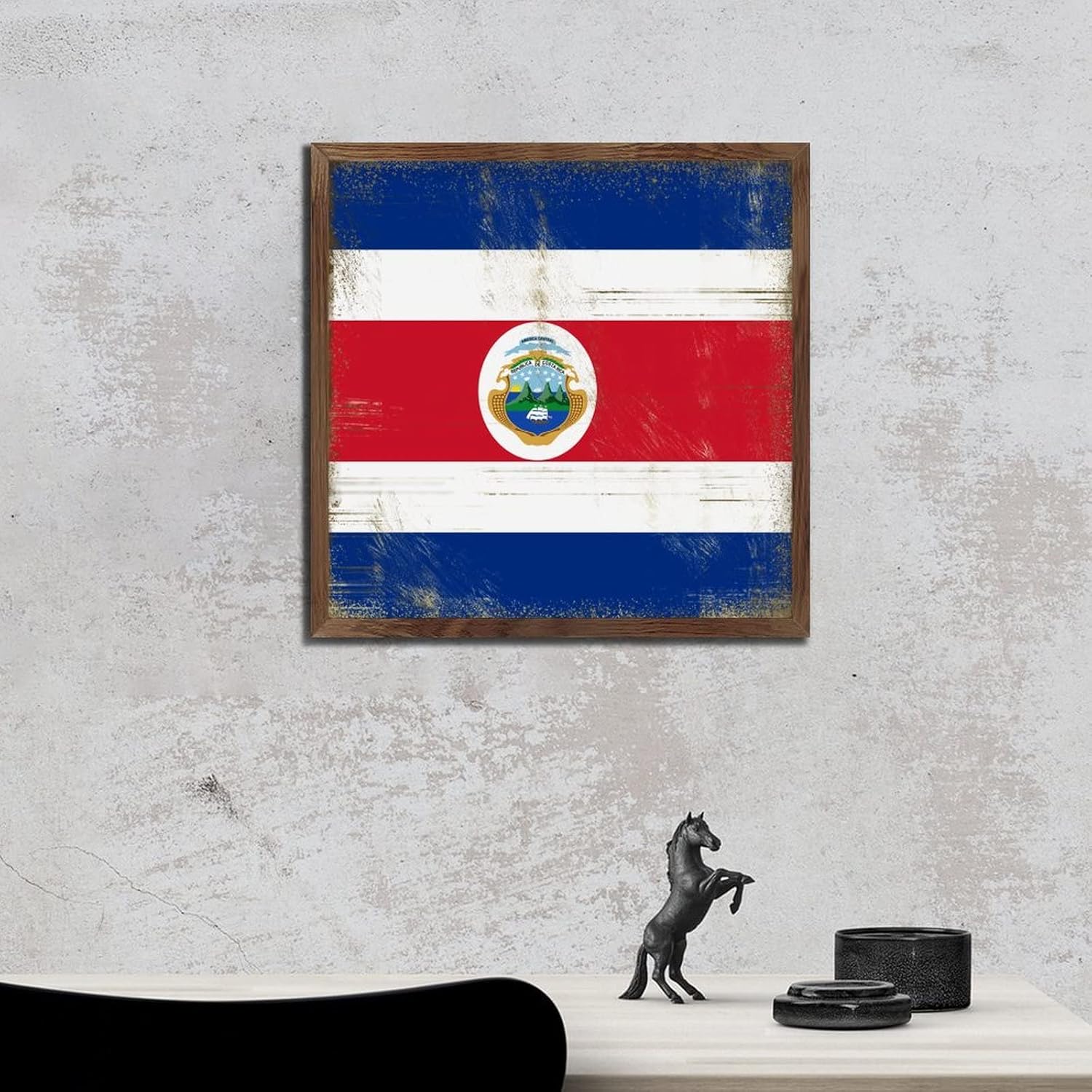 Nintydays Wooden Wall Table Sign Costa Rica Decor 7x7in