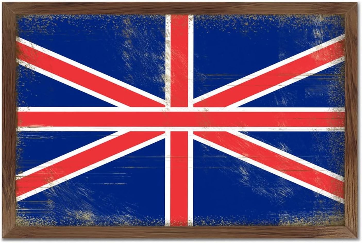 UK Flag Farmhouse Wood Sign for Home Decor