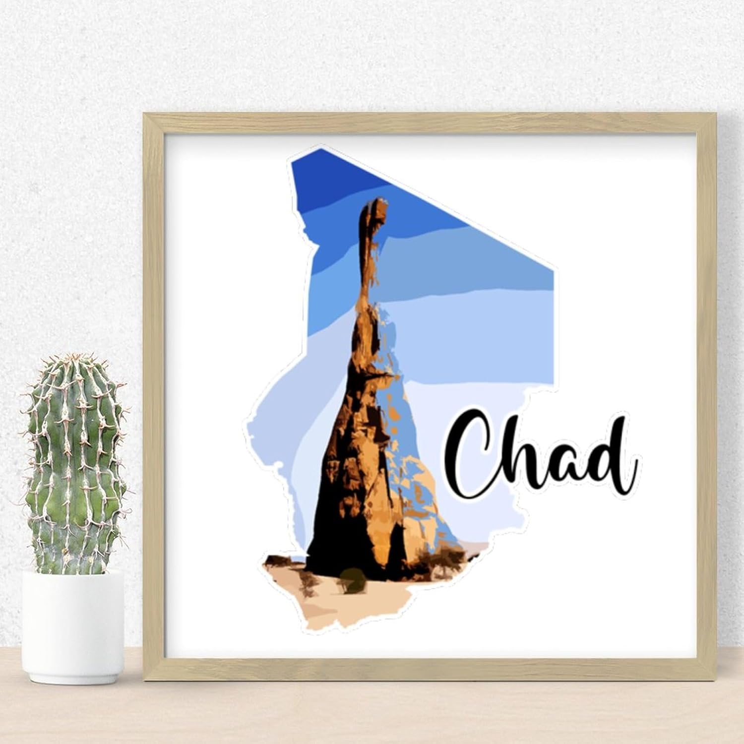 Chad Wood Framed Printed Sign Wall Art Decor