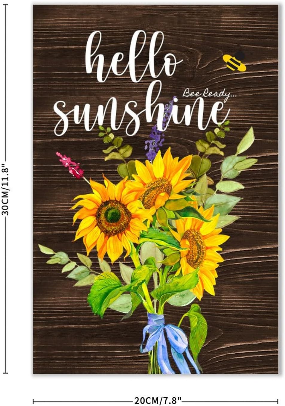 Hello Sunshine Rustic Wood Wall Decor 8x12 Inch
