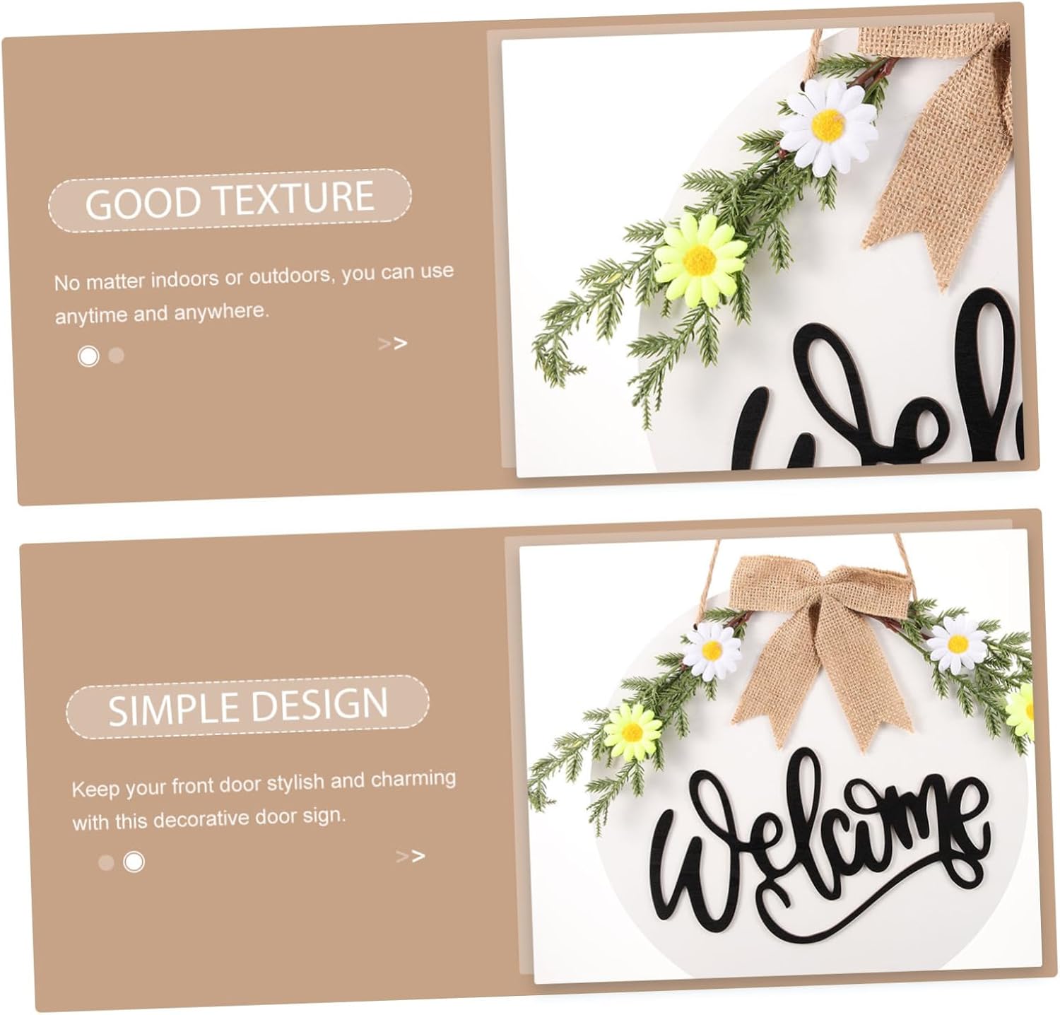 Wooden Sunflower Door Sign Ornament for Home Wall Display