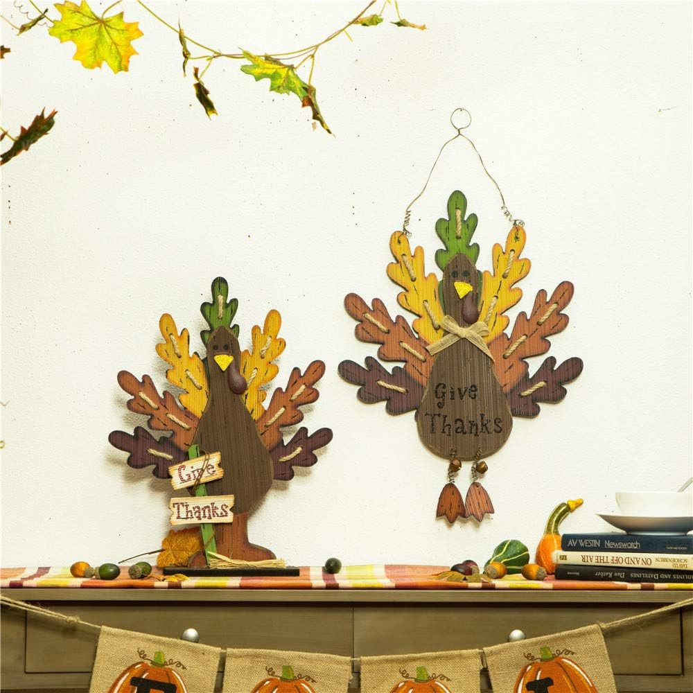 Glitzhome 2067 Inch Wooden Turkey Wall Sign