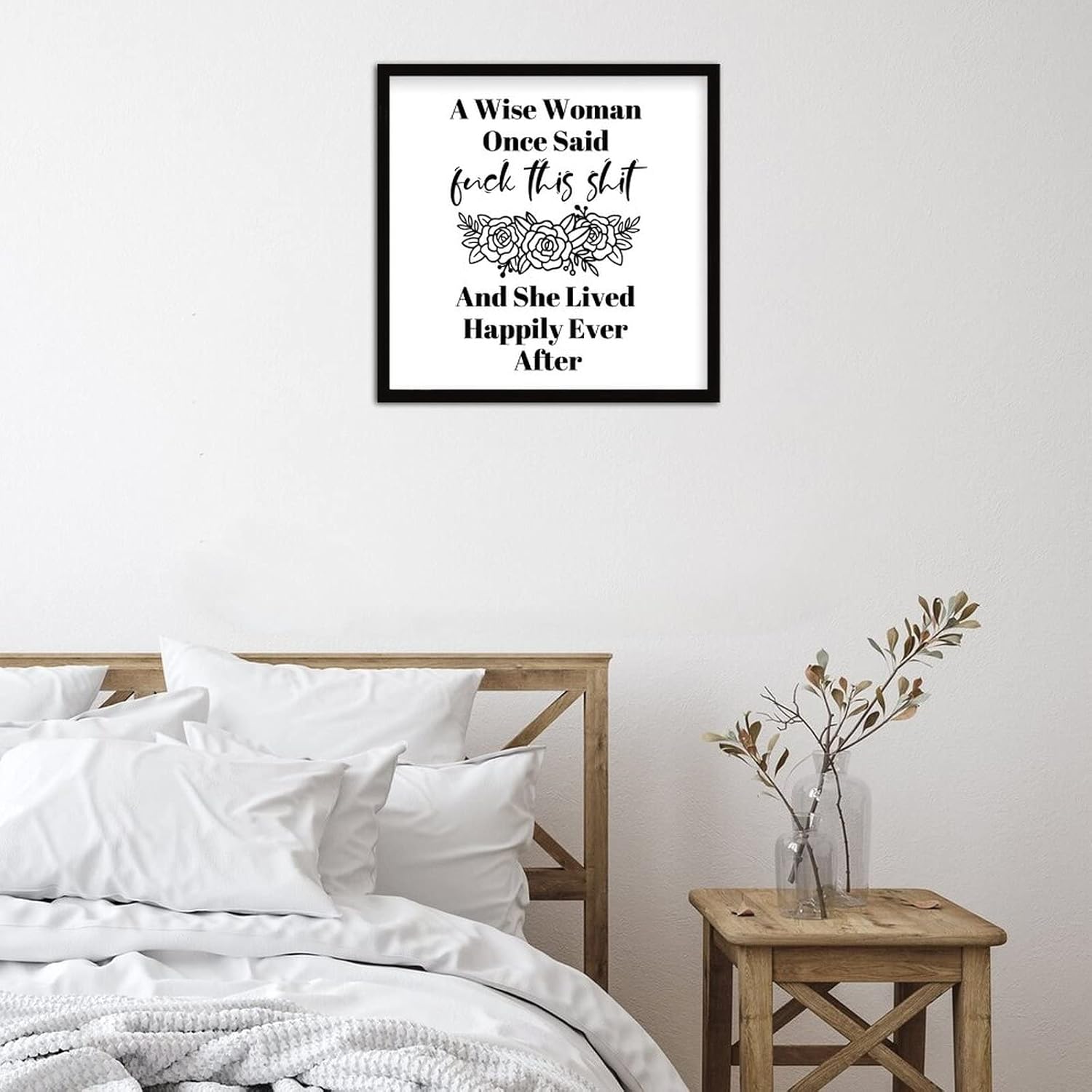 Cocoken A Wise Woman Once Said Sign Wood Framed 12x12