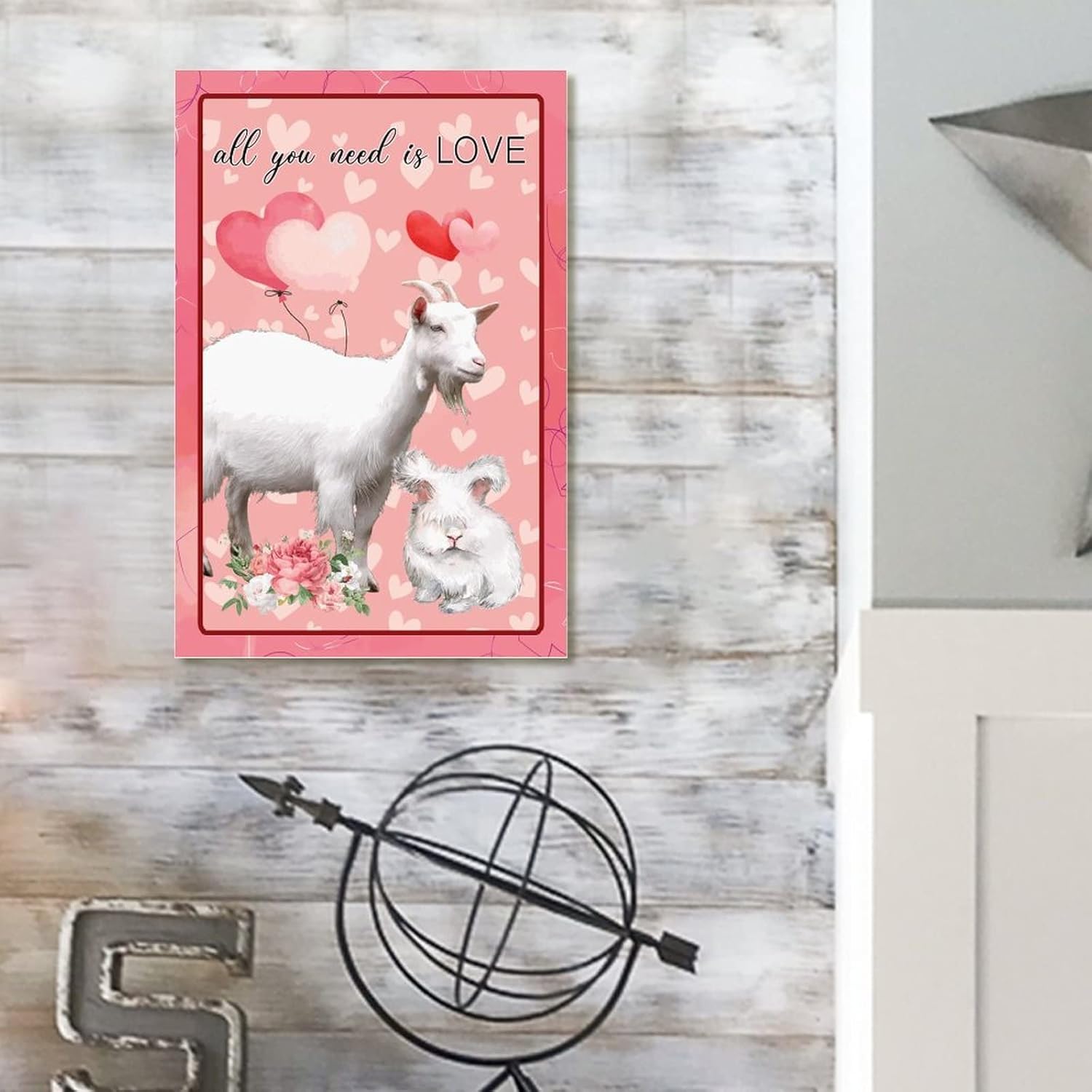 Wodevor Valentines Day Wooden Wall Sign 8x12in All You Need is Love