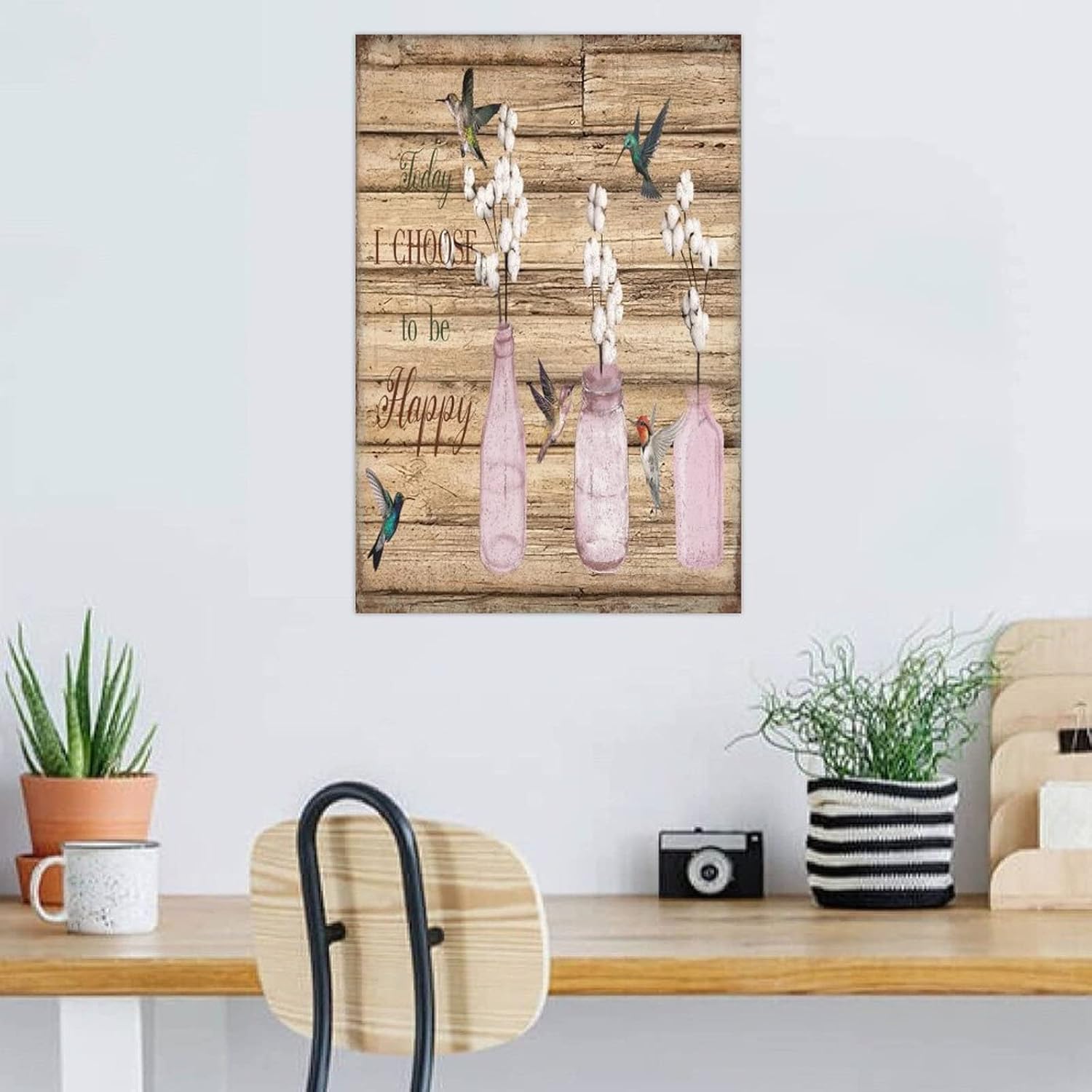 Today I Choose to Be Happy Wall Art Sign 12x18 Inch