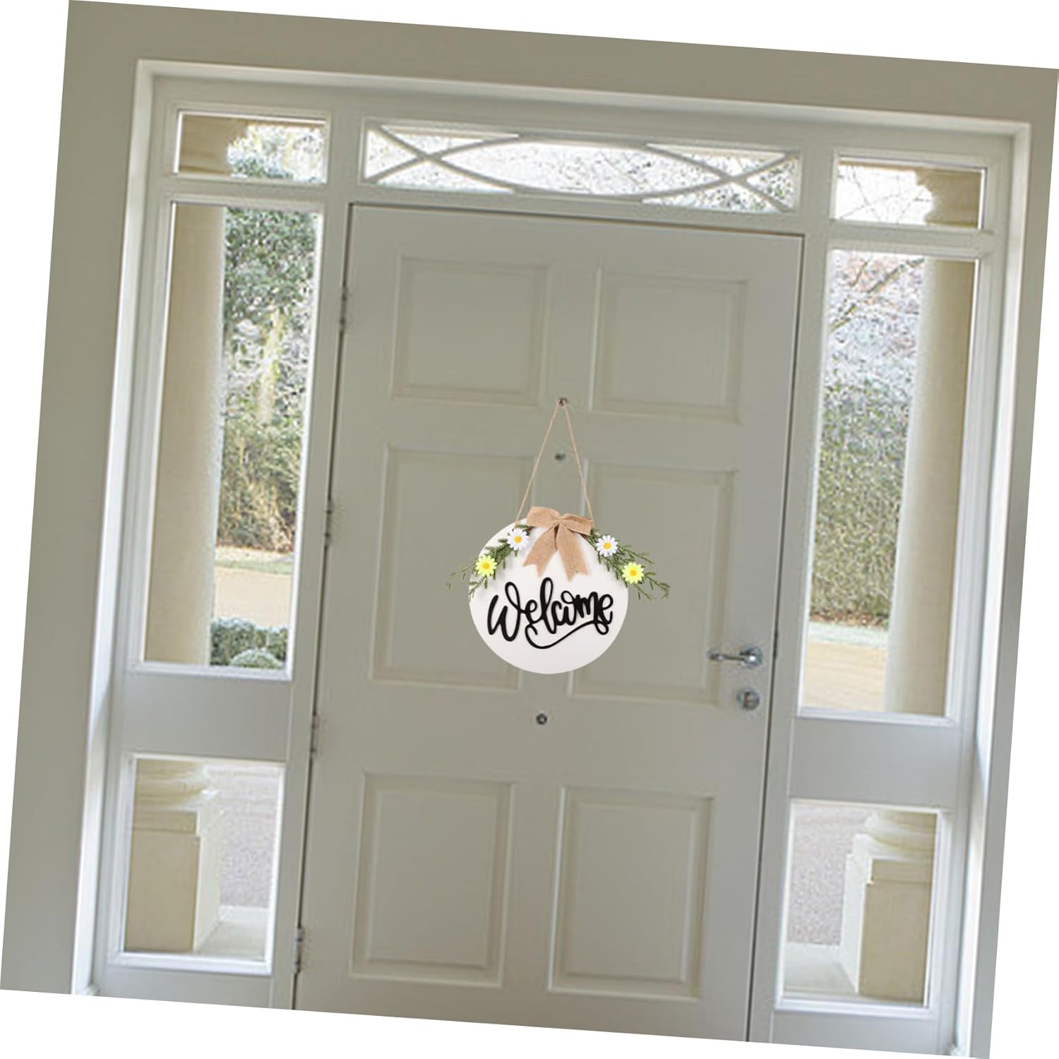 Wooden Sunflower Door Sign Ornament for Home Wall Display