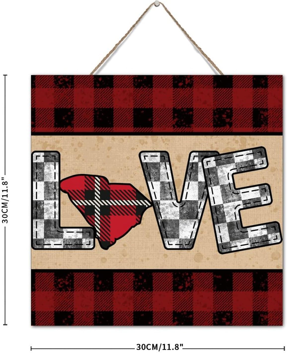 Love SOUTH CAROLINA Personalized Wood Plank Wall Sign