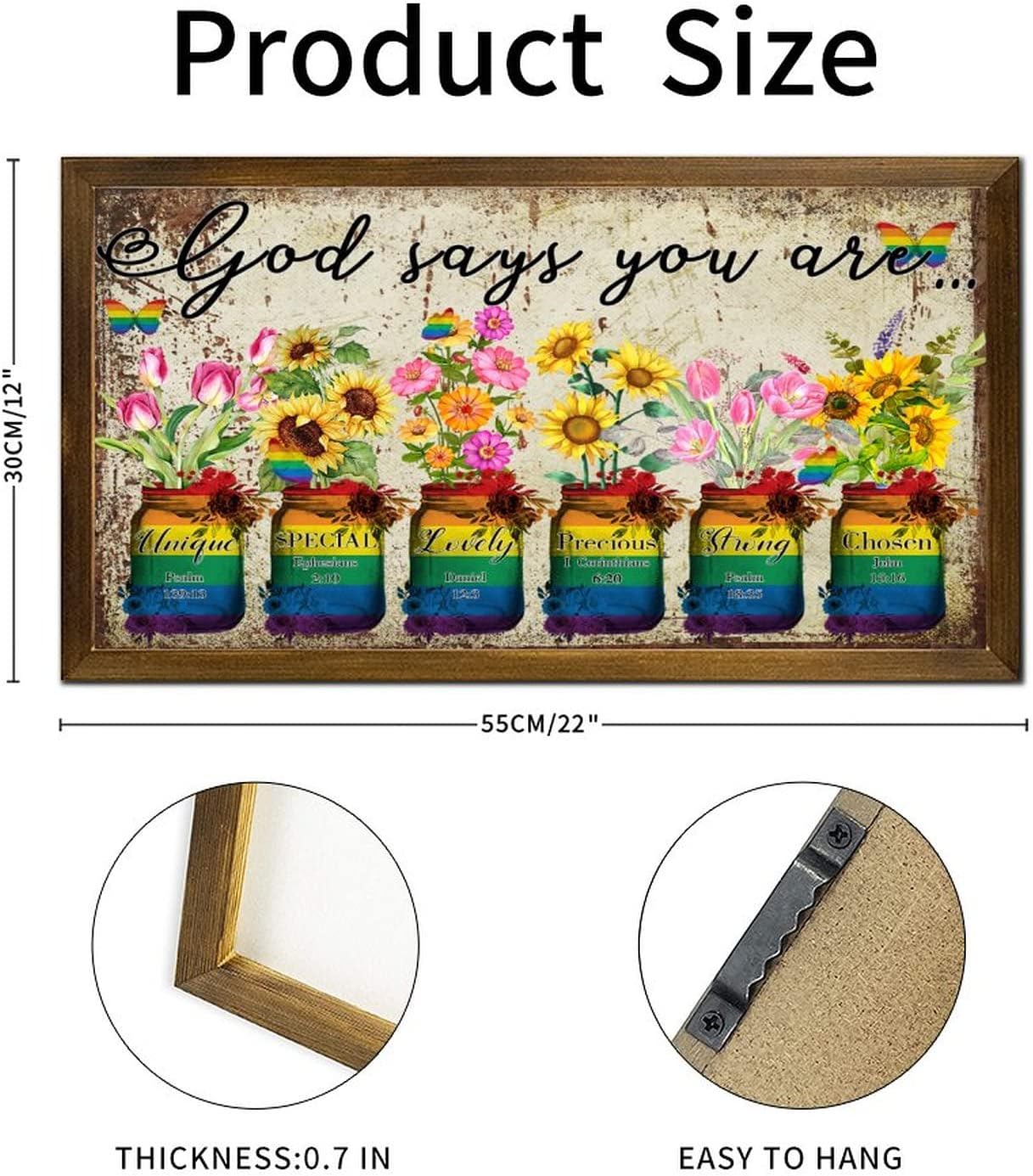 God Says You Are Wooden Wall Art for LGBTQ Pride