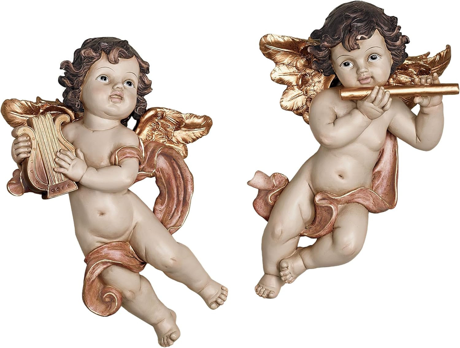 Dulcet Sounds Wall Plaque Set Gold Set of Two