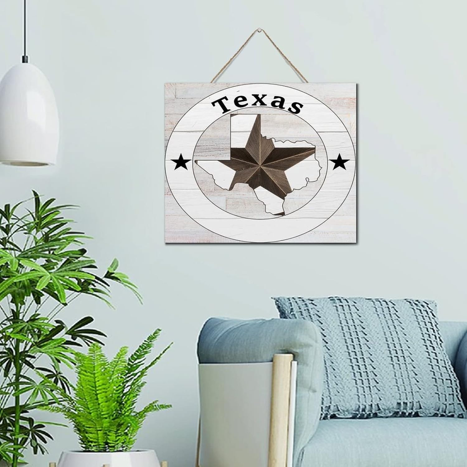 Texas Lone Star Wall Map Wood Sign 10x12 Inch 1