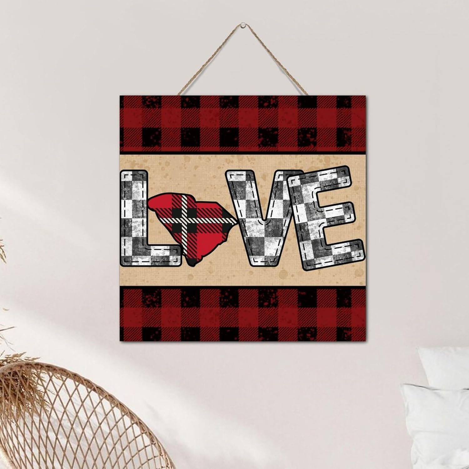 Love SOUTH CAROLINA Personalized Wood Plank Wall Sign