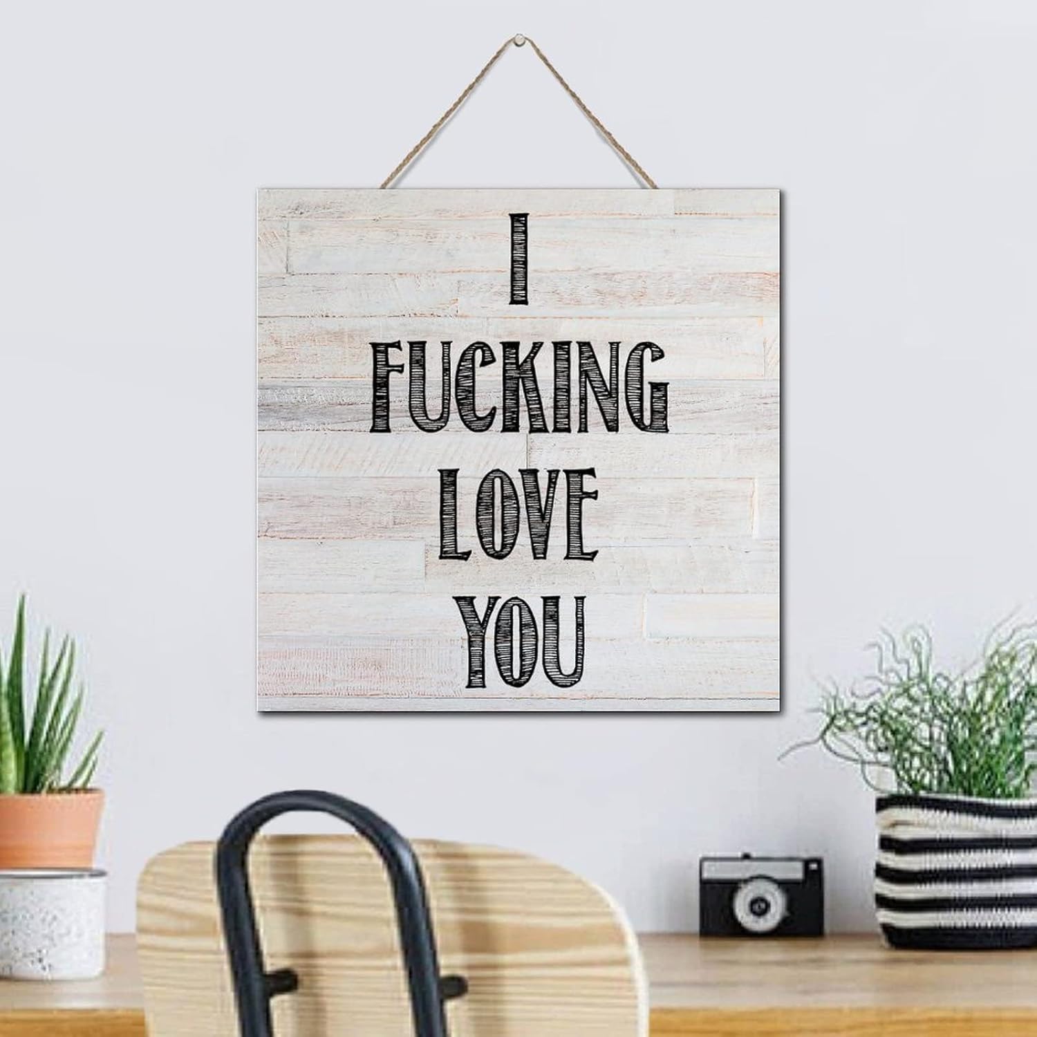 Autravelco Rustic Wall Art 12x12 Inch Wooden Sign