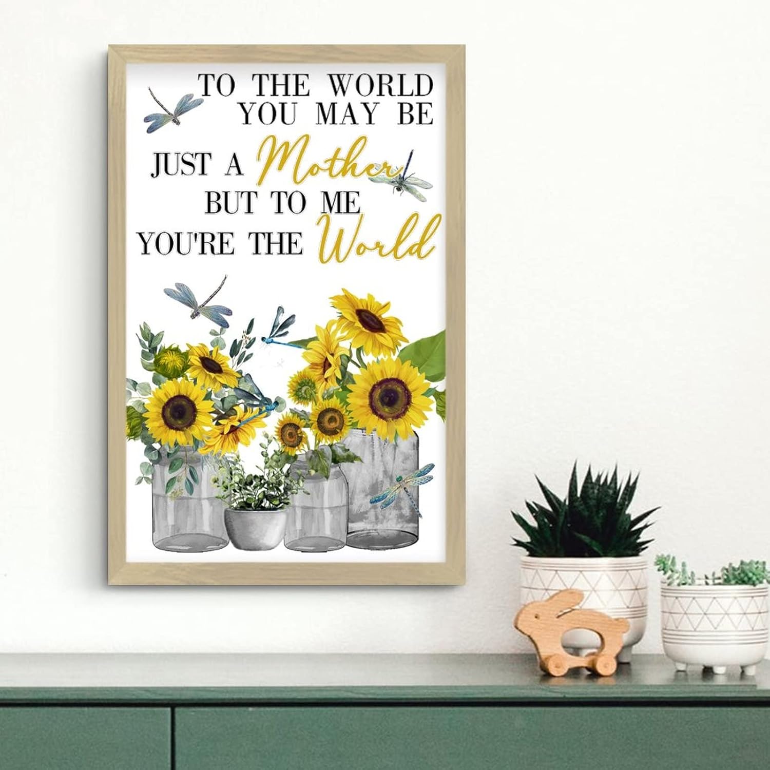 Sunflower Decorative Wood Sign for Bedroom and Nursery