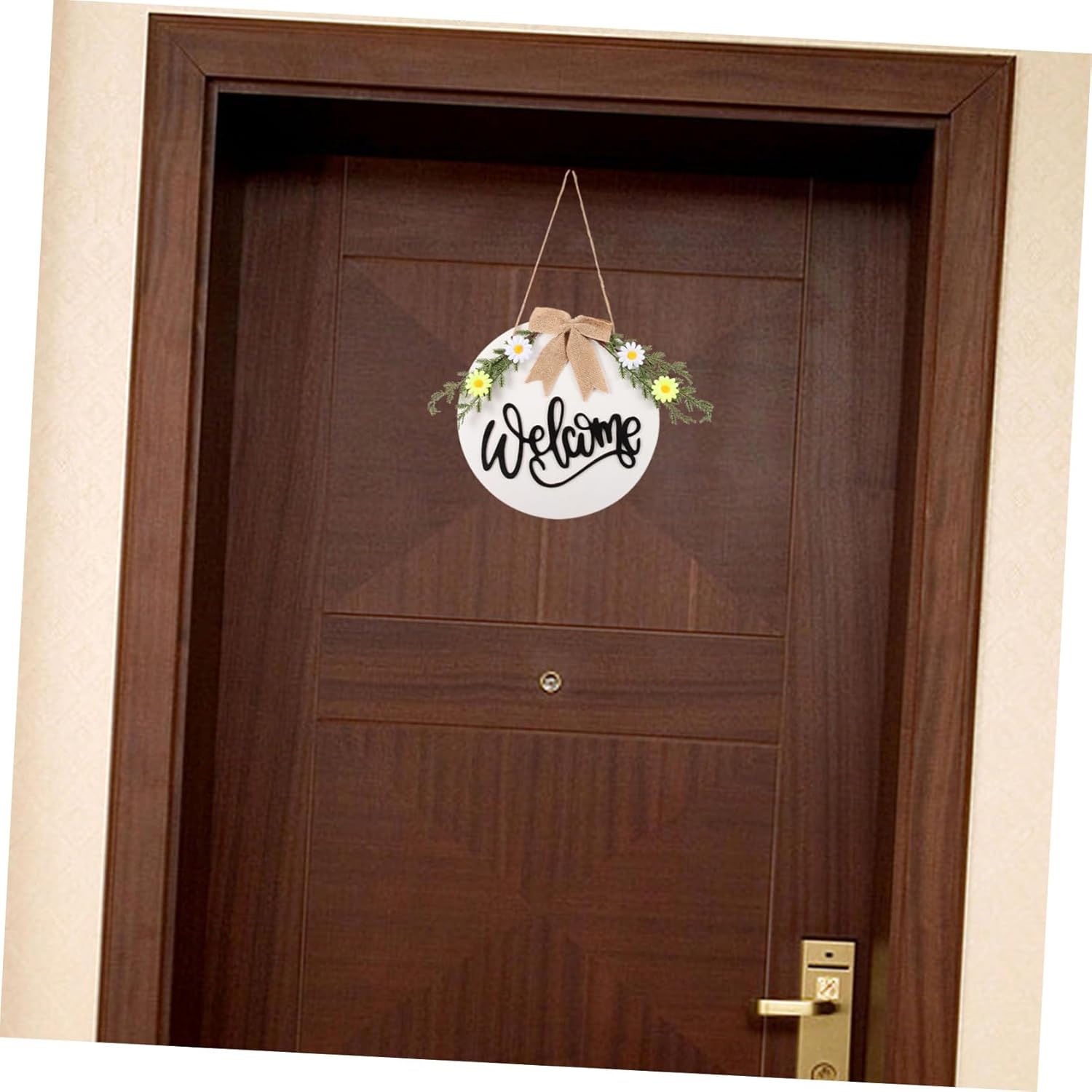 Wooden Sunflower Door Sign Ornament for Home Wall Display