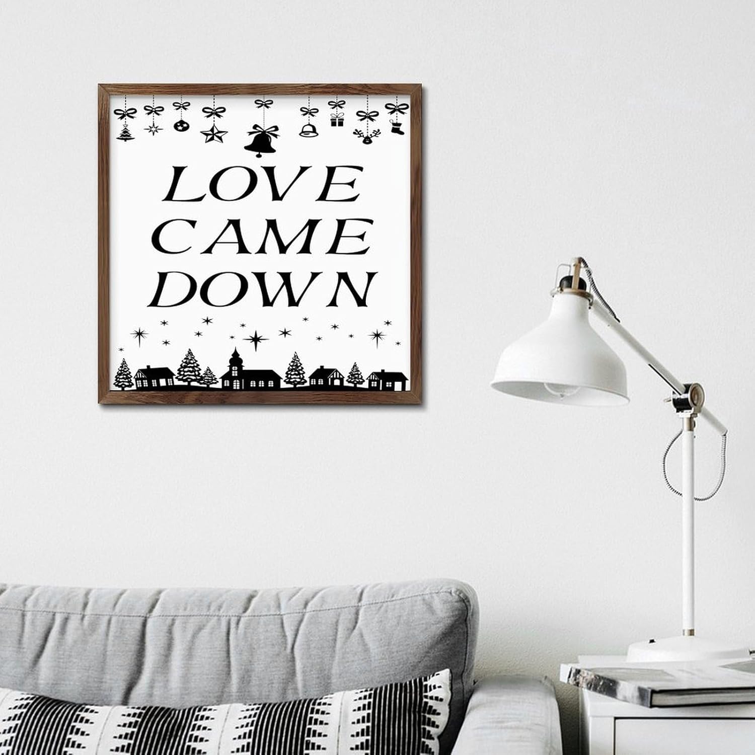 Distressed Wood Framed Sign Love Came Down Home Decor