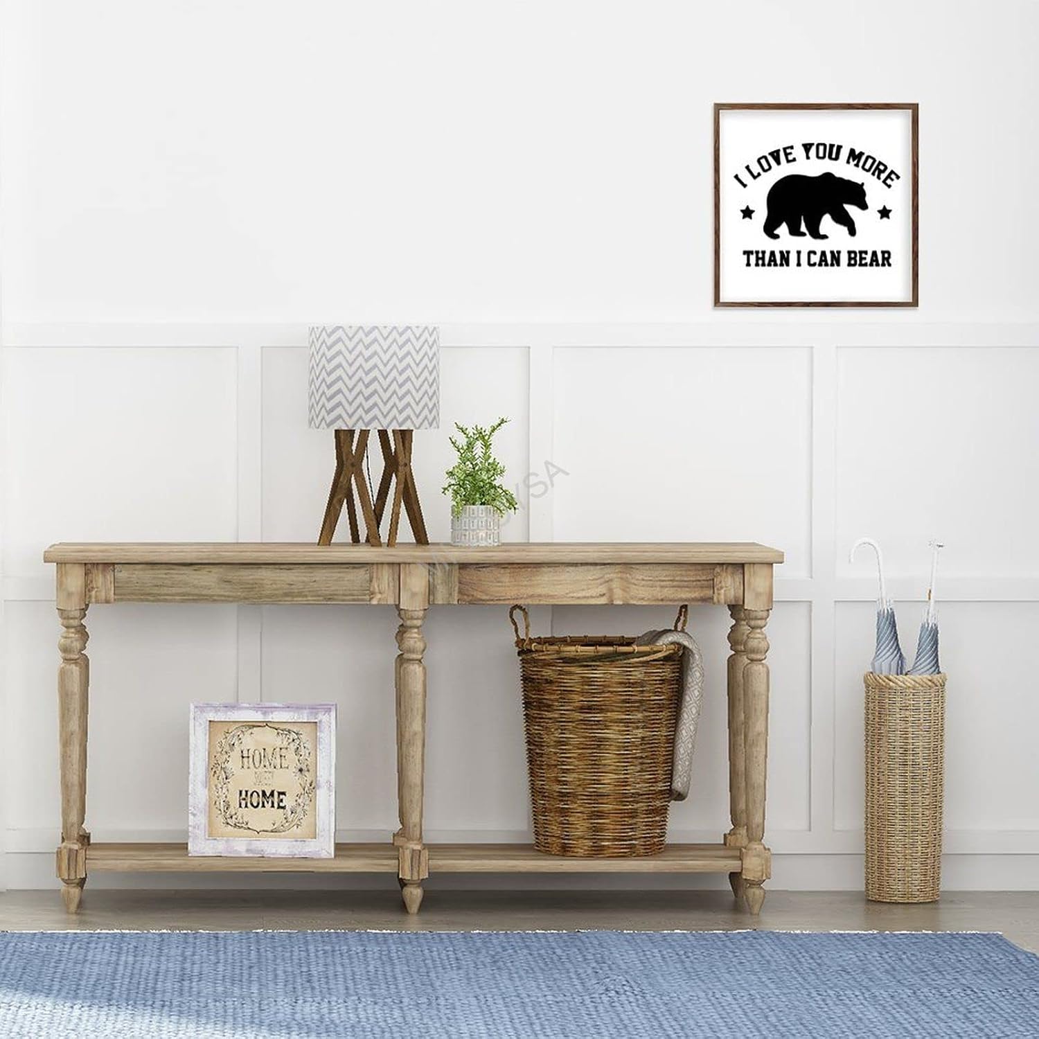 I Love You More Than I Can Bear Wood Frame Sign 12x12