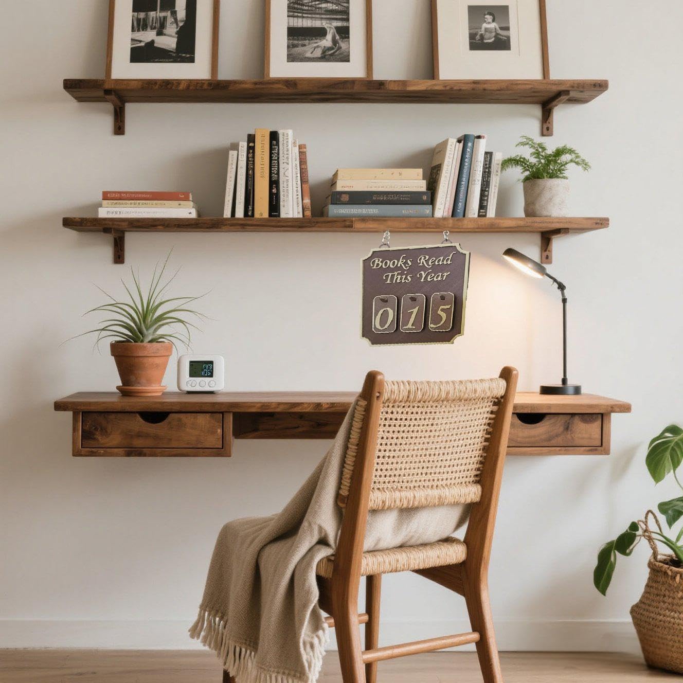 Personalized Hanging Bookshelf Decor Sign for Book Lovers