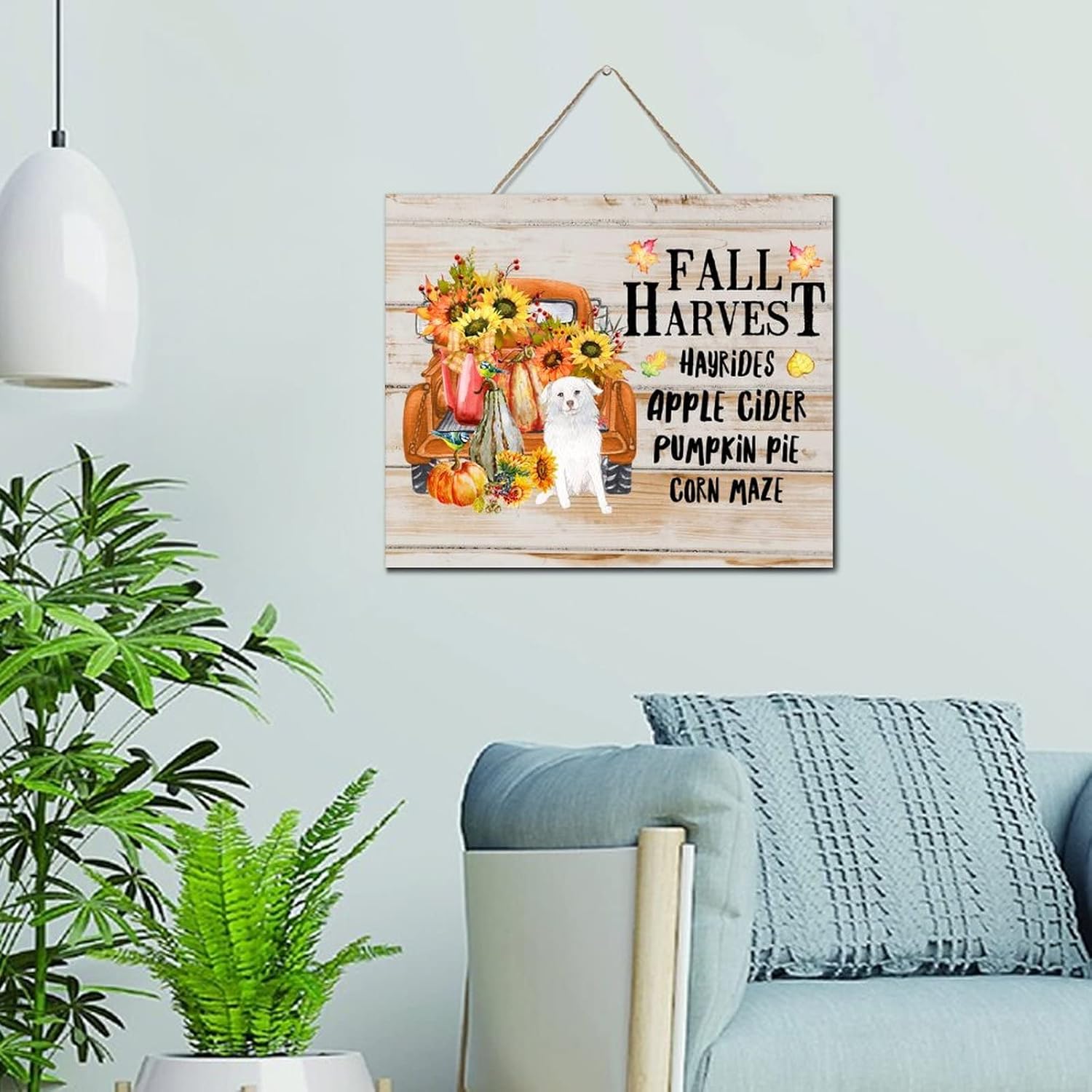 Cute Autumn Pumpkin Wood Pallet Wall Art 10x12 Inch