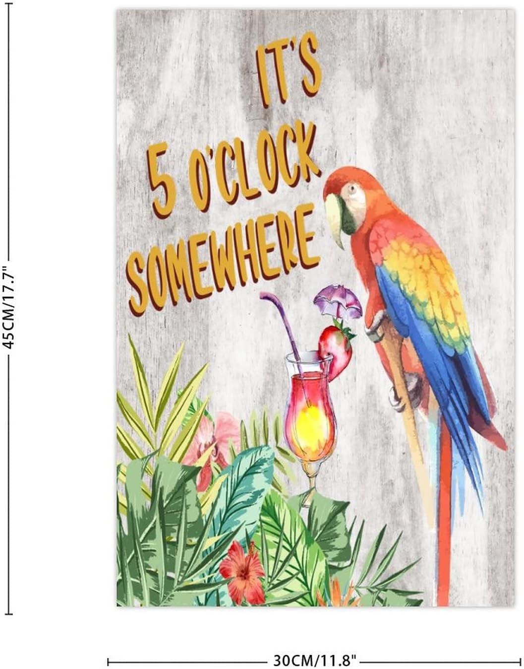 Its Five Oclock Somewhere Wall Decor Wood Plank Sign