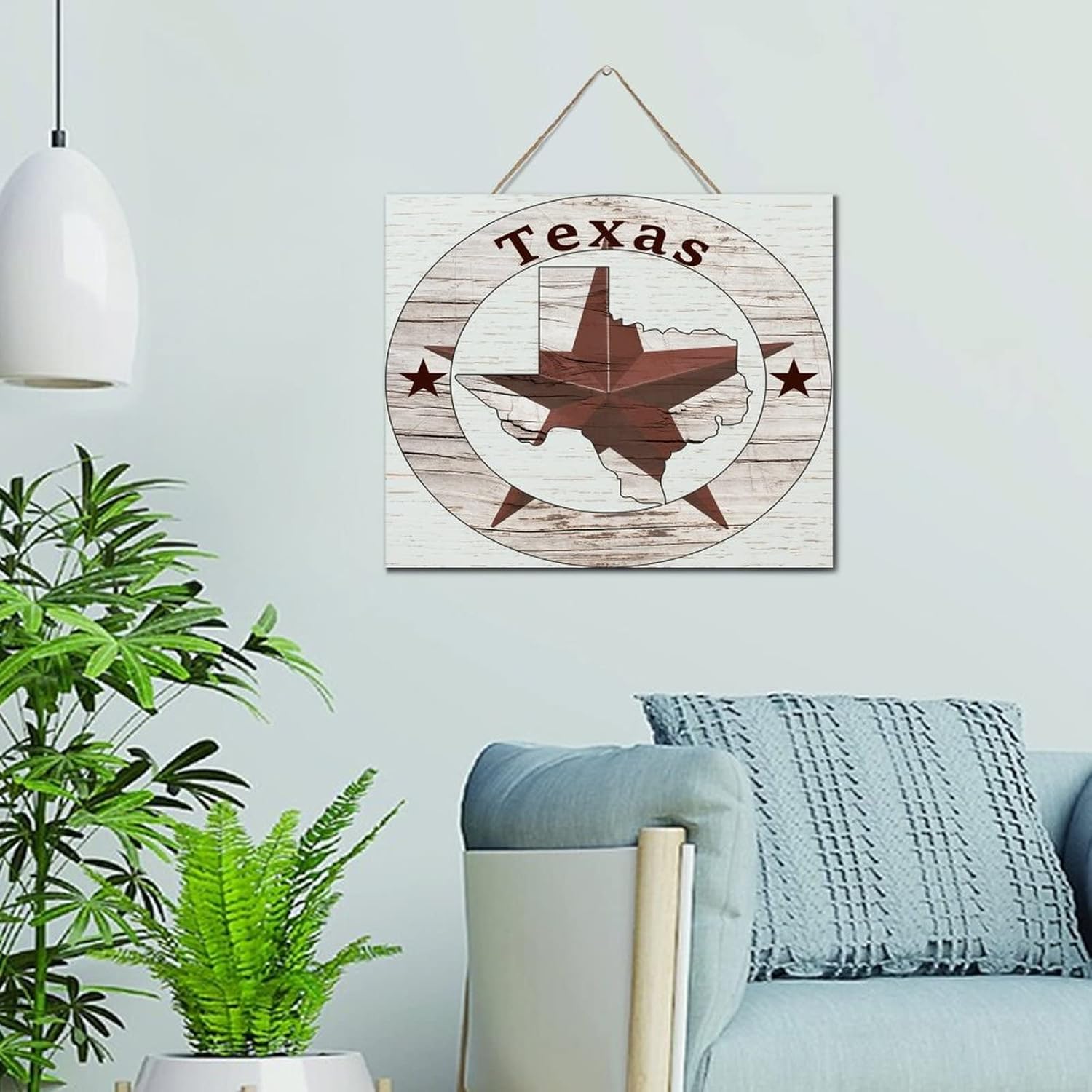 Texas Lone Star Wood Wall Sign 10x12 Inch