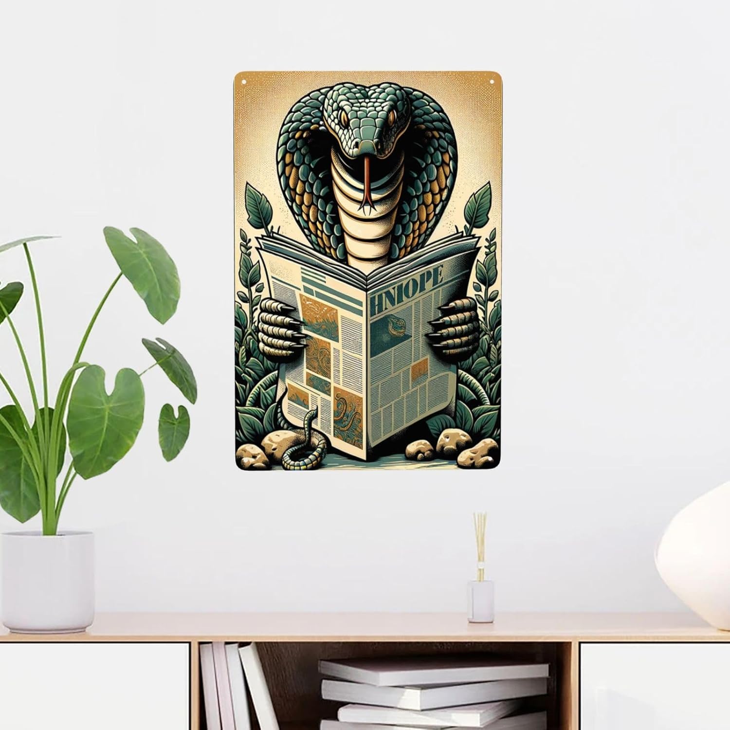 Retro Metal Wall Art Decor Tin Sign 12x8 Inch