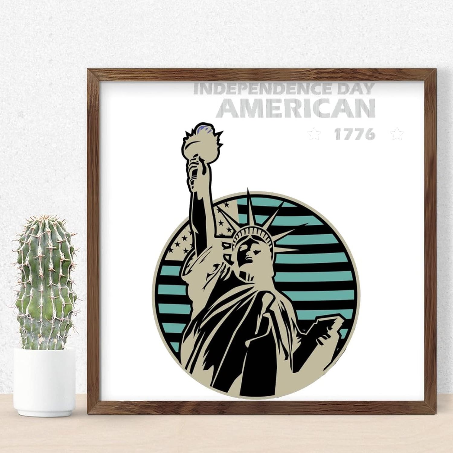 Statue of Liberty 4th of July Wall Decor Sign