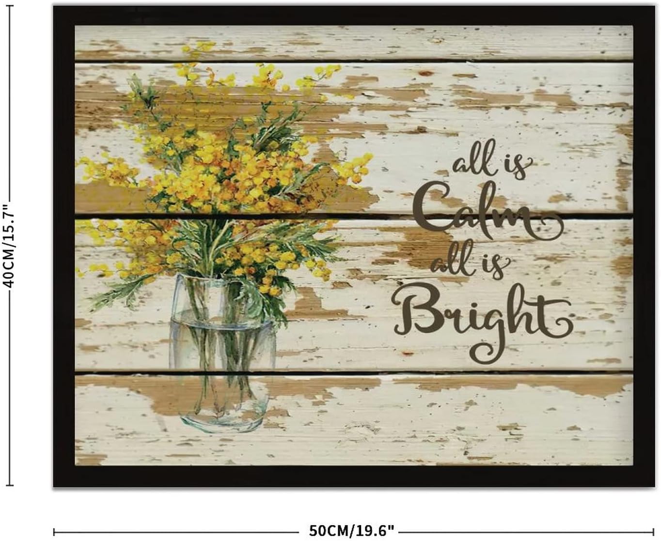 Funny Framed Wooden Wall Plaque All is Calm All is Bright