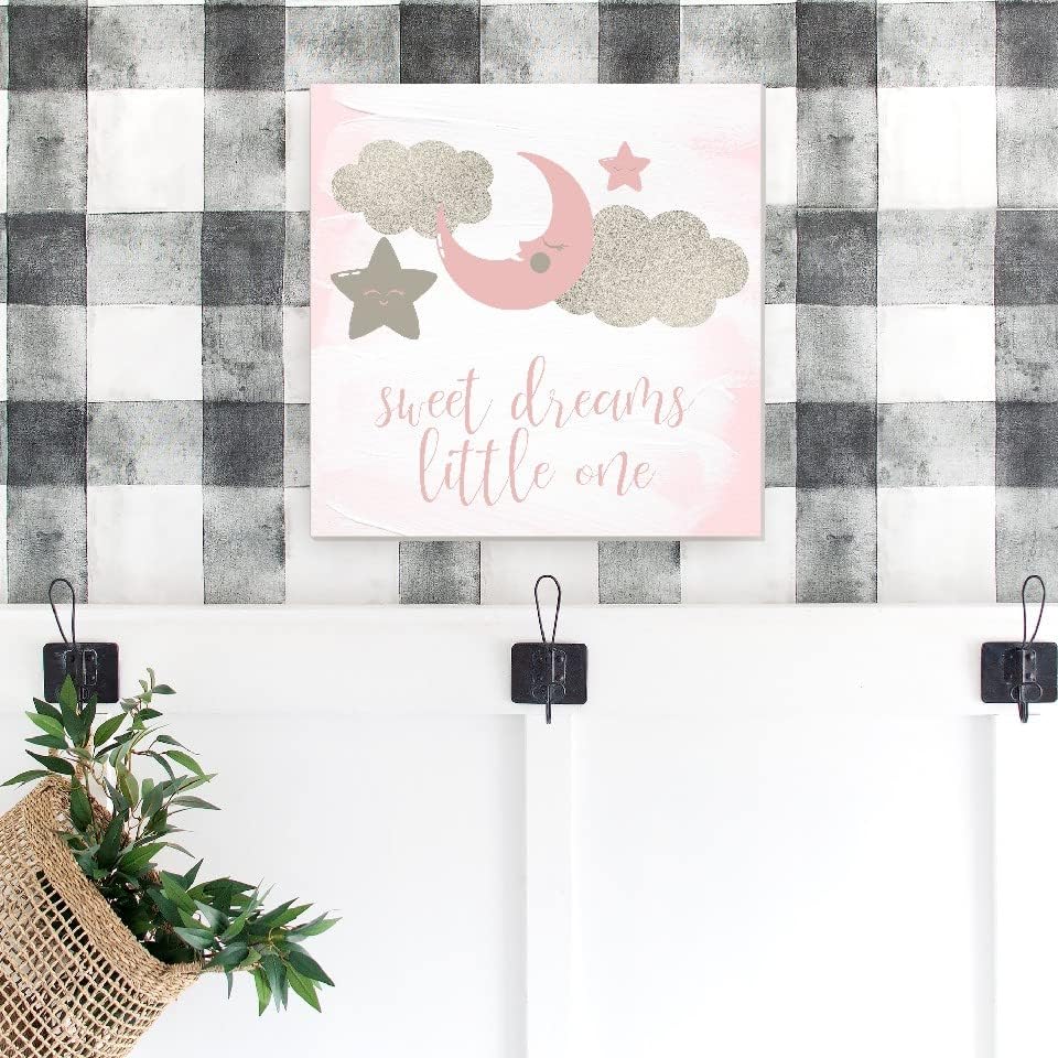 Sweet Dreams Little One Pink Wall Decor Sign 12x12