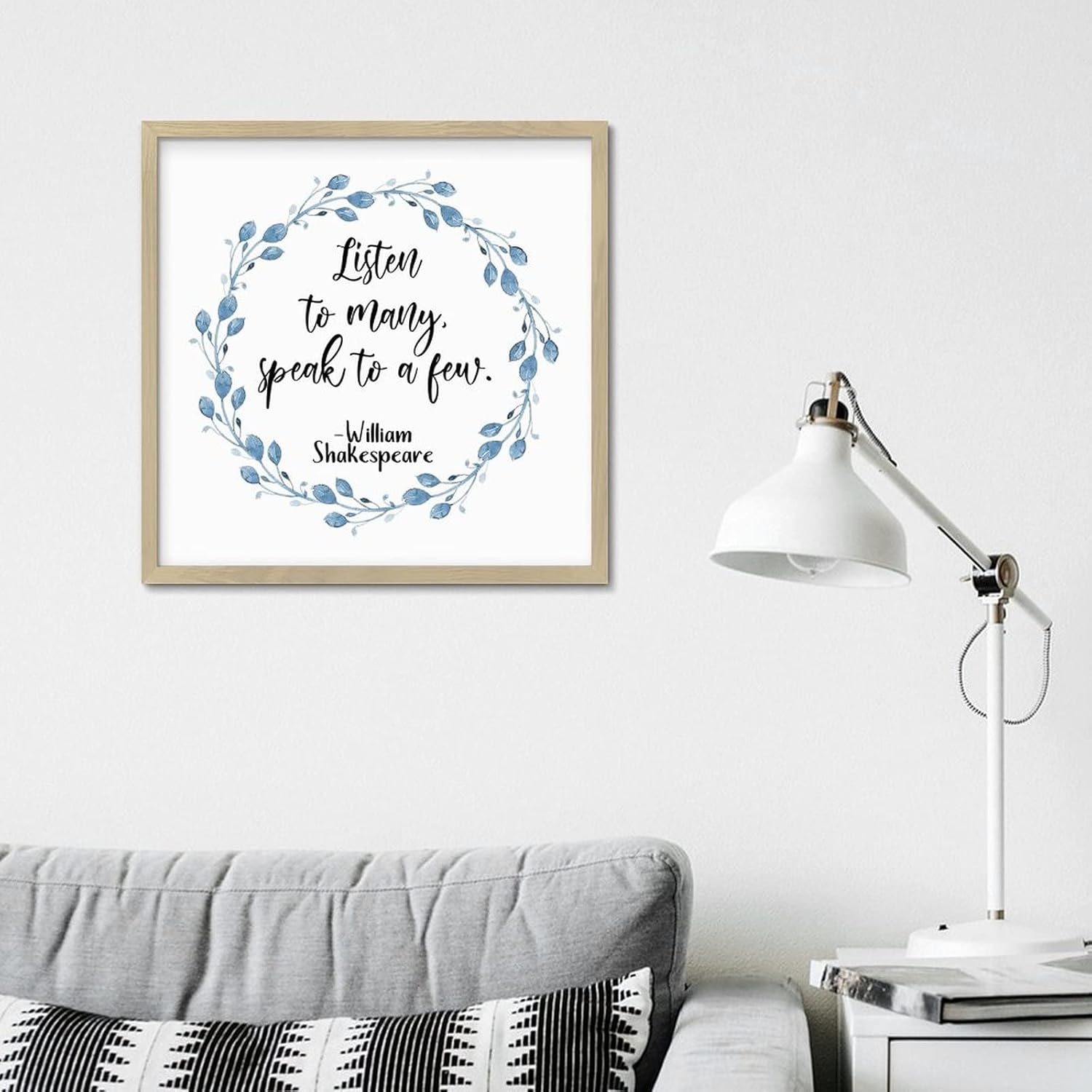 Wood Framed Motivational Quotes Sign 12x12in