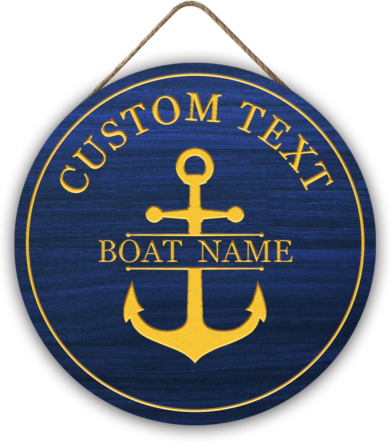 Custom Nautical Boat Welcome Wall Pediment Hanging Decor