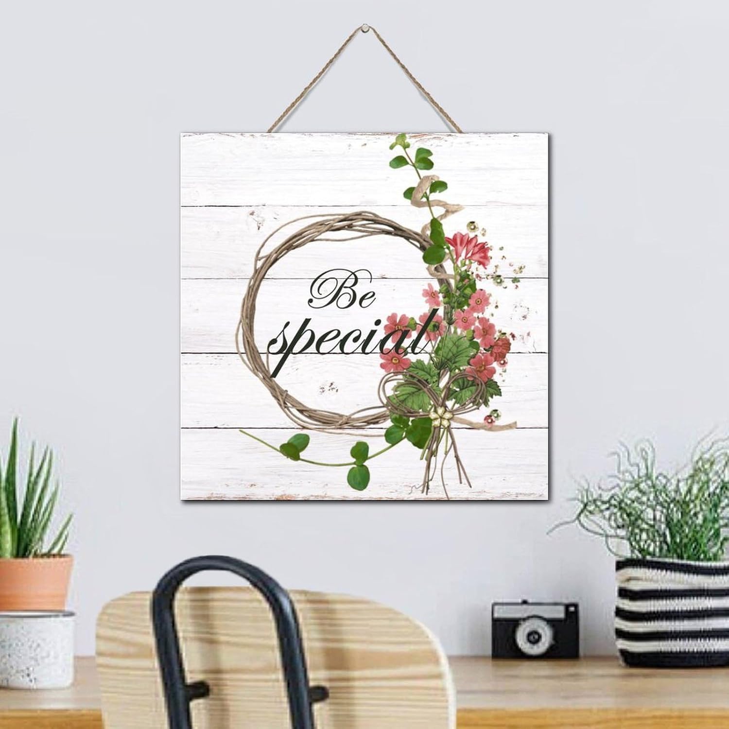 Be Special Distressed Wall Decor 12x12 Inch Wood Sign