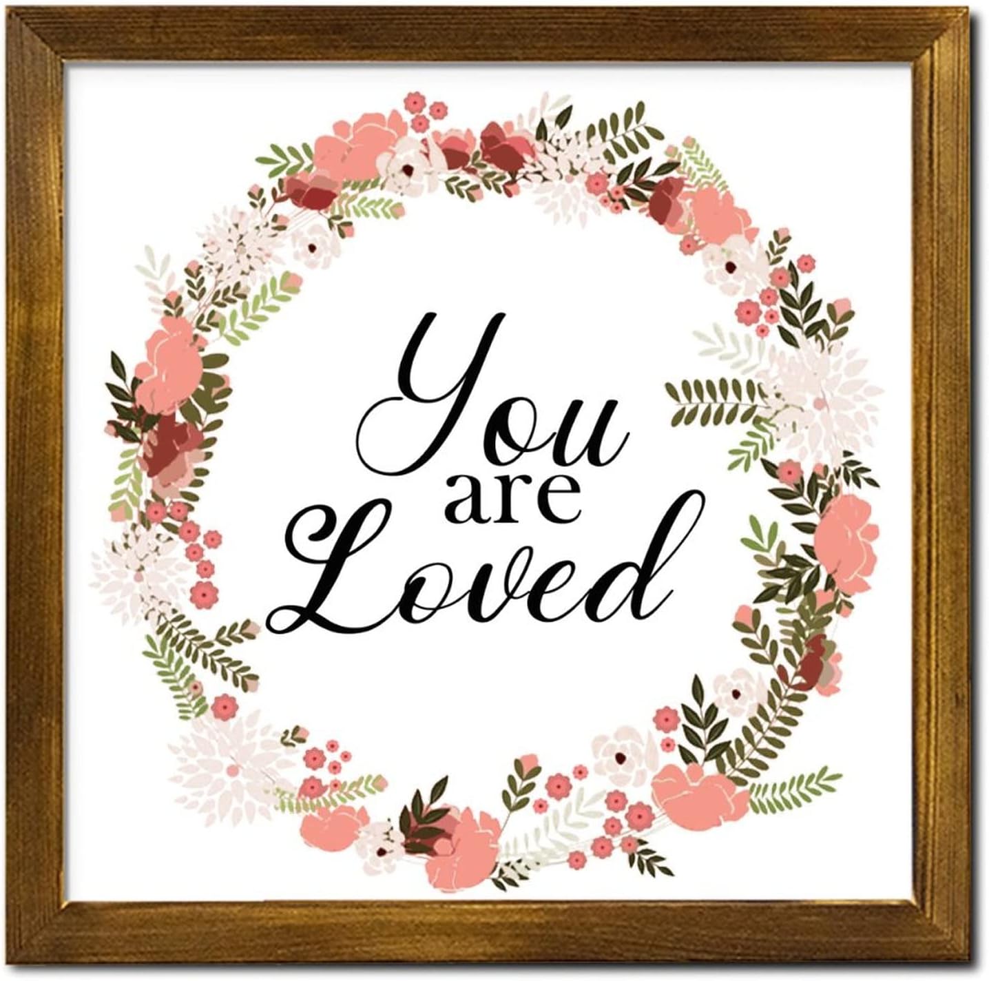 Farmhouse Rustic Wood Frame Sign You Are Loved