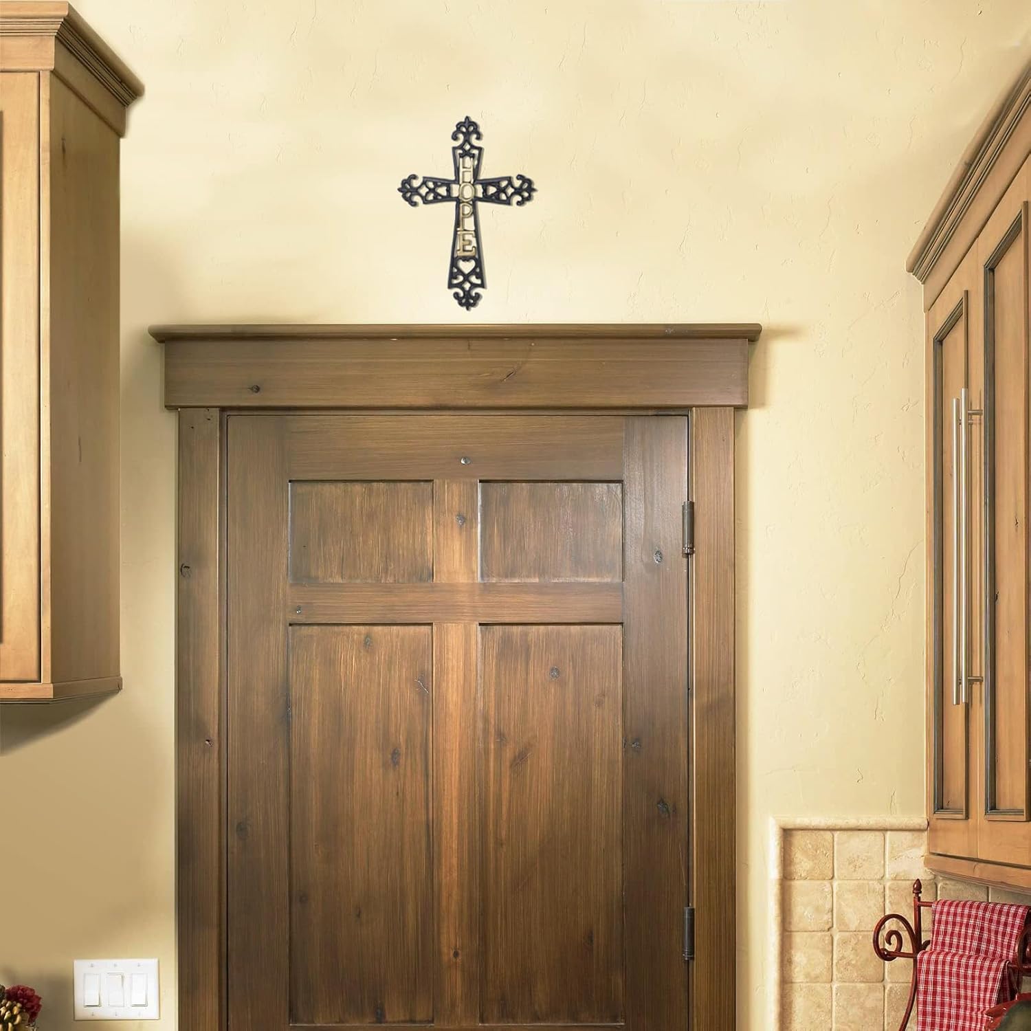 DreamsEden Cast Iron Wall Cross Hope Decor