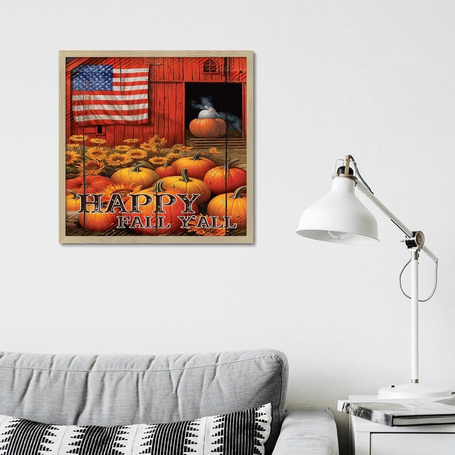 Happy Fall Yall Home Decor Farmhouse Wooden Wall Sign