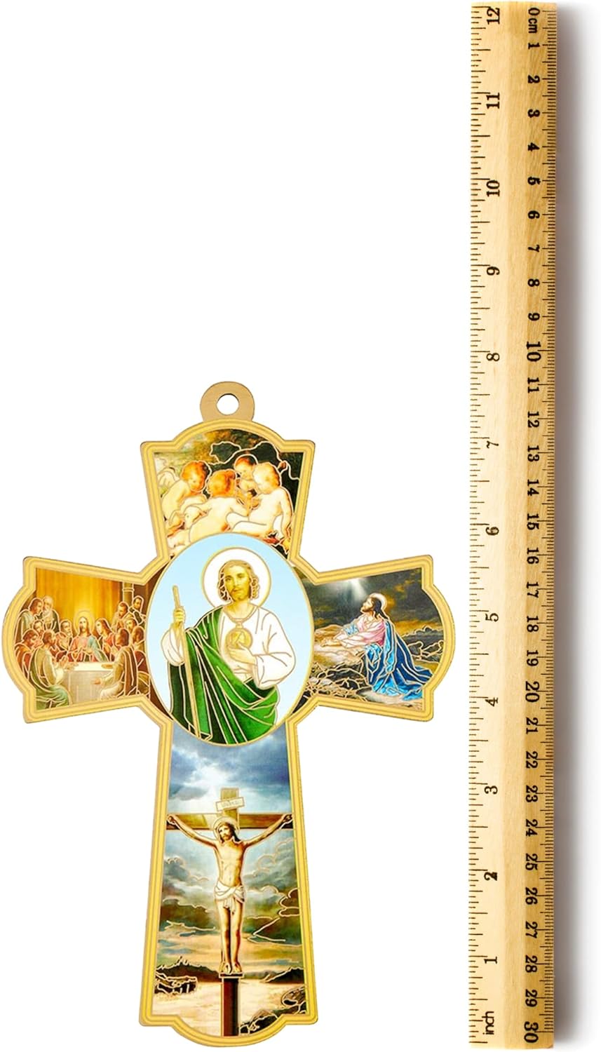 Needzo St Joseph Wall Cross Hanging Decoration 775 Inches