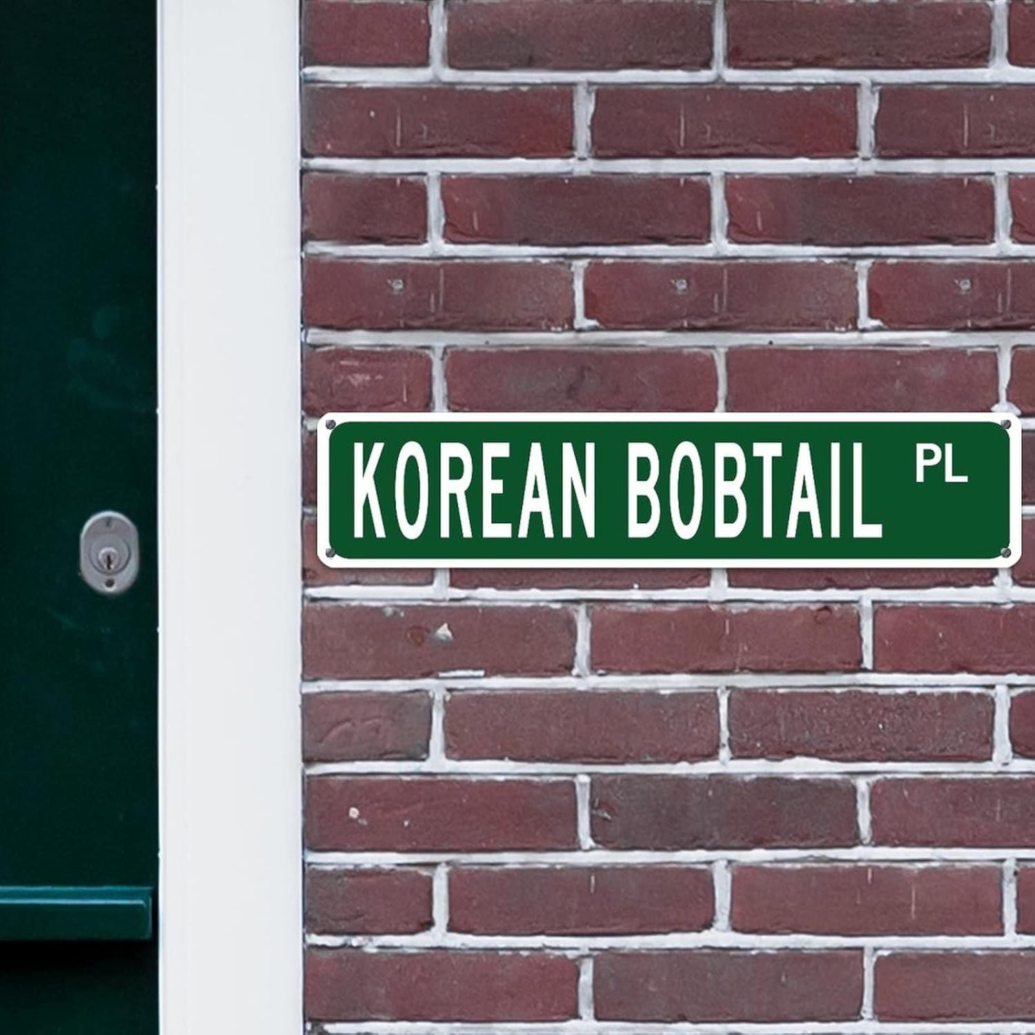 Korean Bobtail Metal Wall Sign Decor