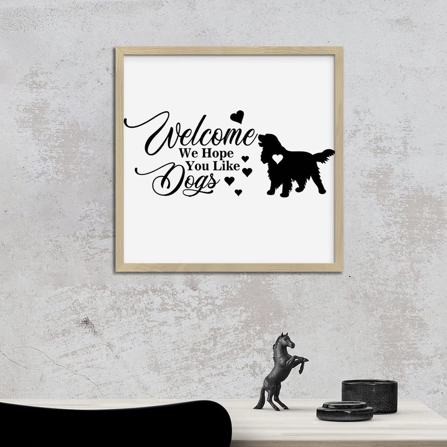 Welcome We Hope You Like Dog Rustic Wood Sign 1