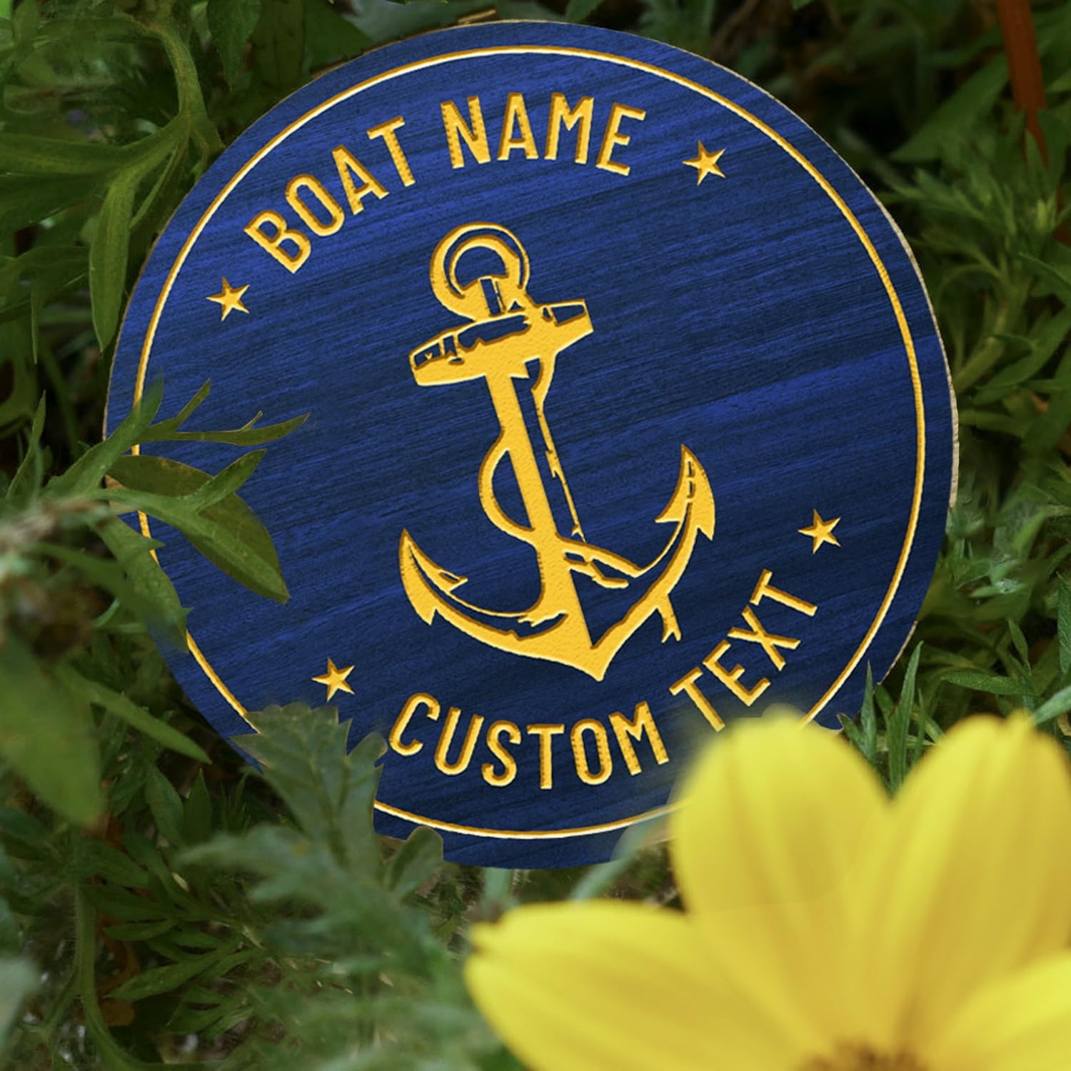 Custom Nautical Boat Welcome Wall Pediment Hanging Decor