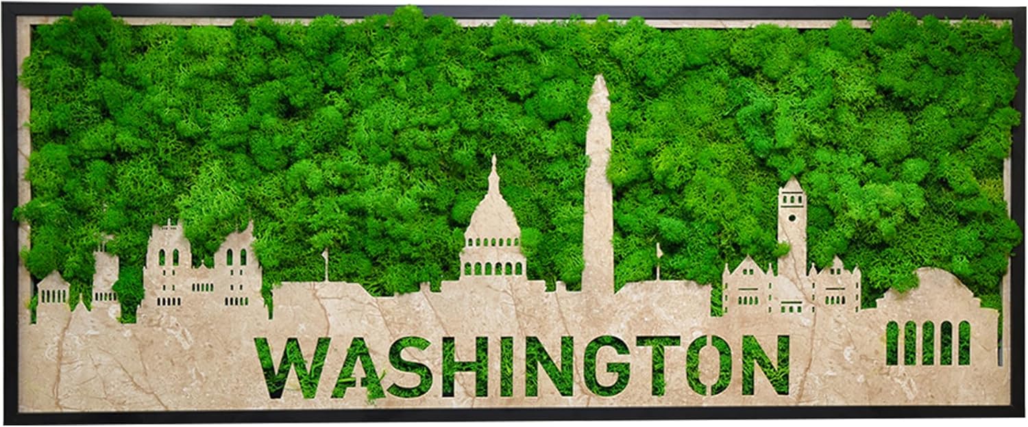 ETICIAN Moss City Wall Art Decor Sign