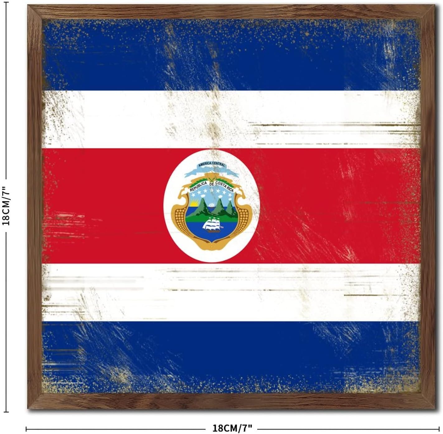 Nintydays Wooden Wall Table Sign Costa Rica Decor 7x7in