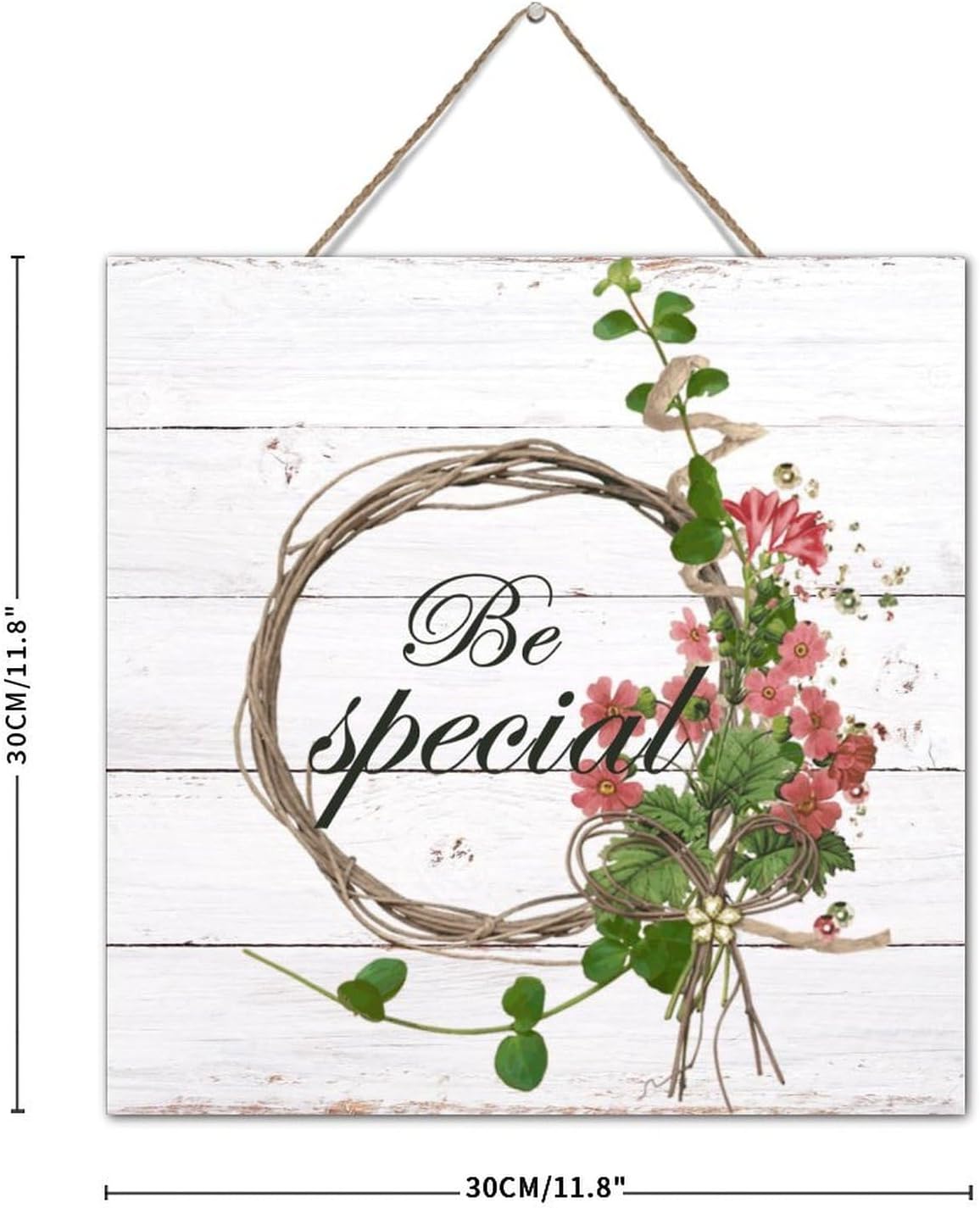 Be Special Distressed Wall Decor 12x12 Inch Wood Sign