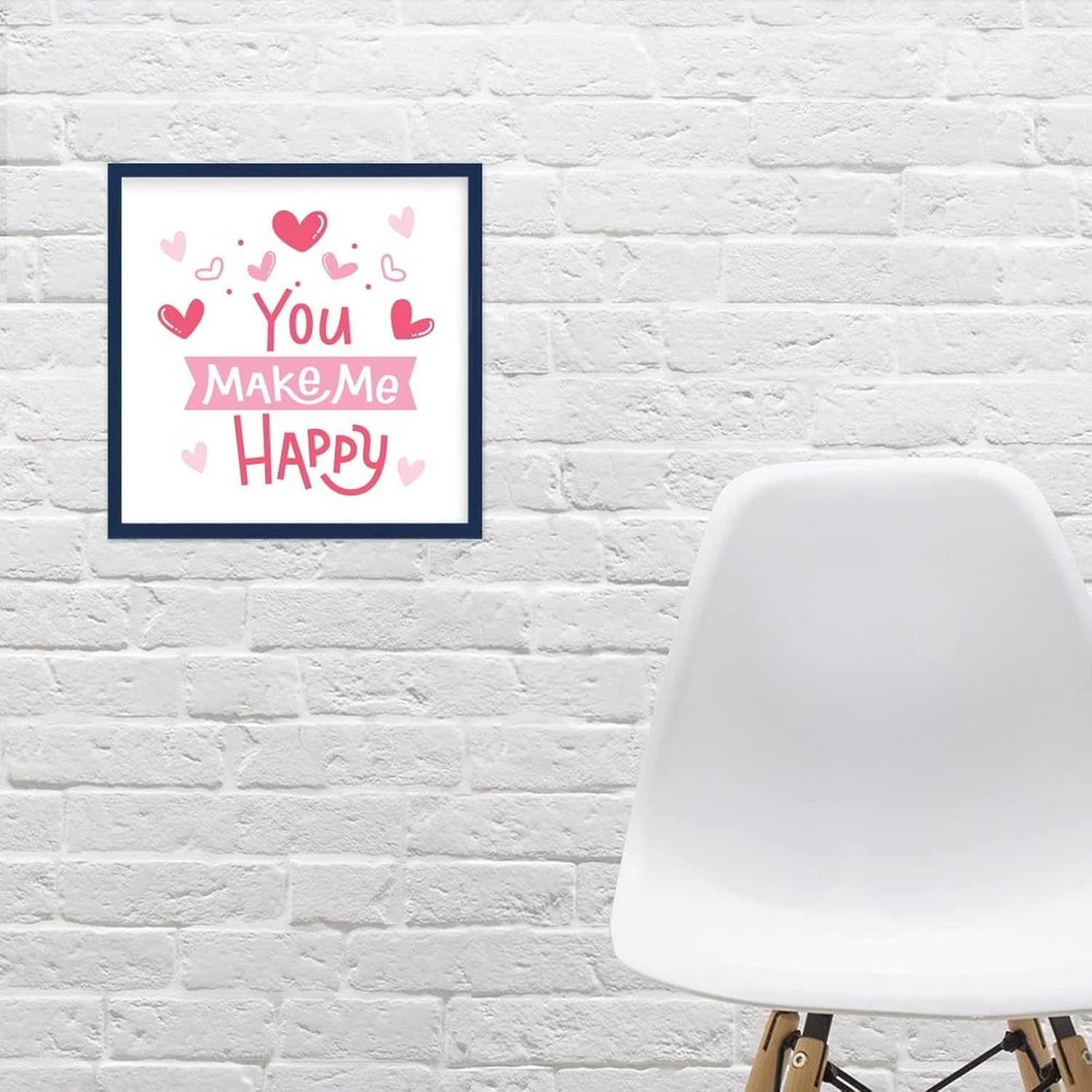 Wooden Valentines Day Sign 12x12 Inches Rustic Wall Decor