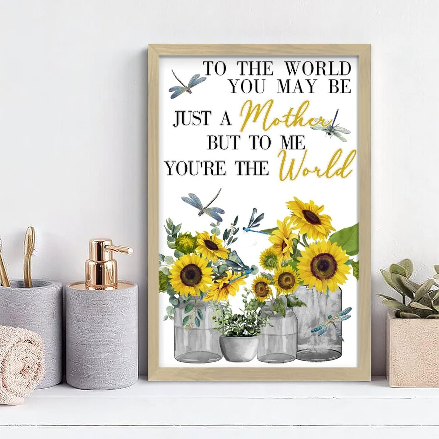 Sunflower Decorative Wood Sign for Bedroom and Nursery